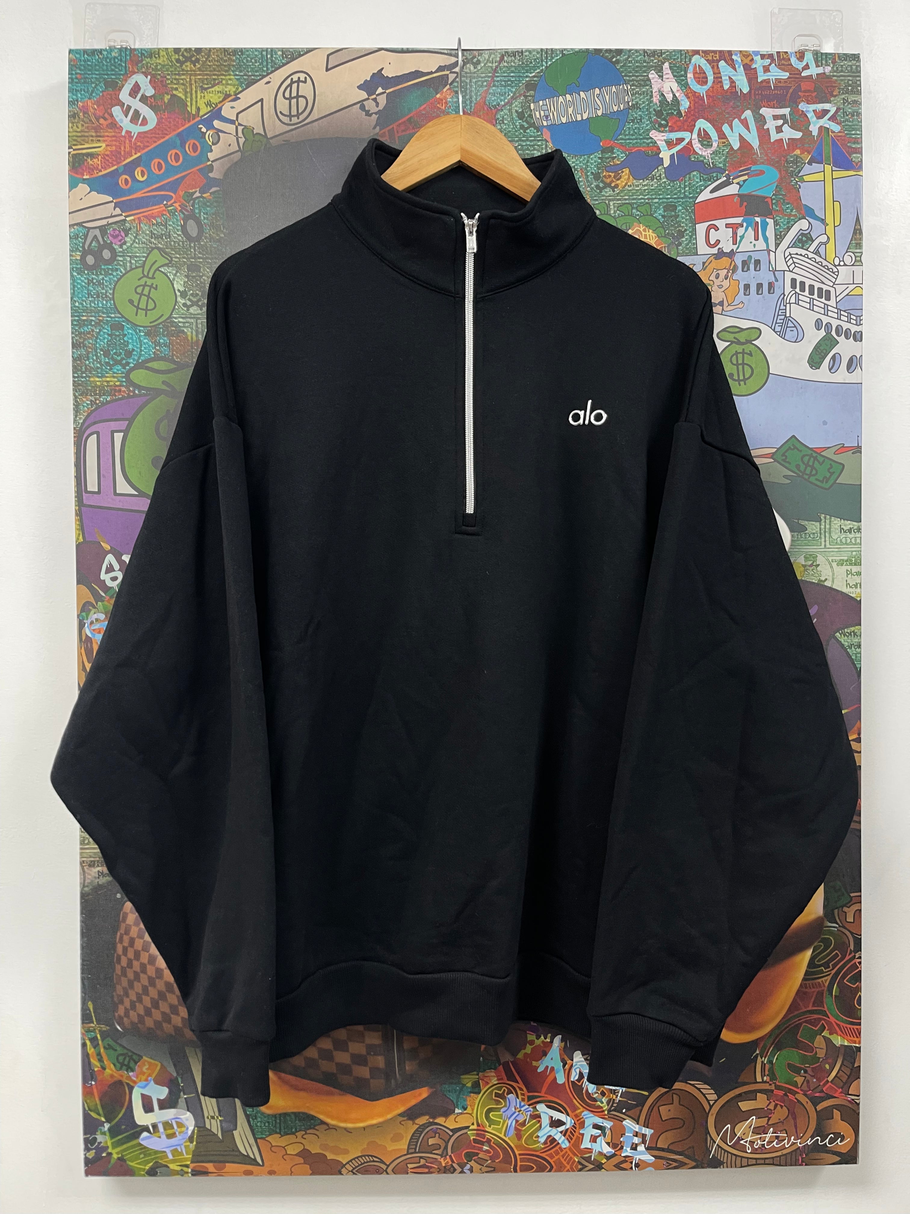 ALO Black Accolade Quarter Zip