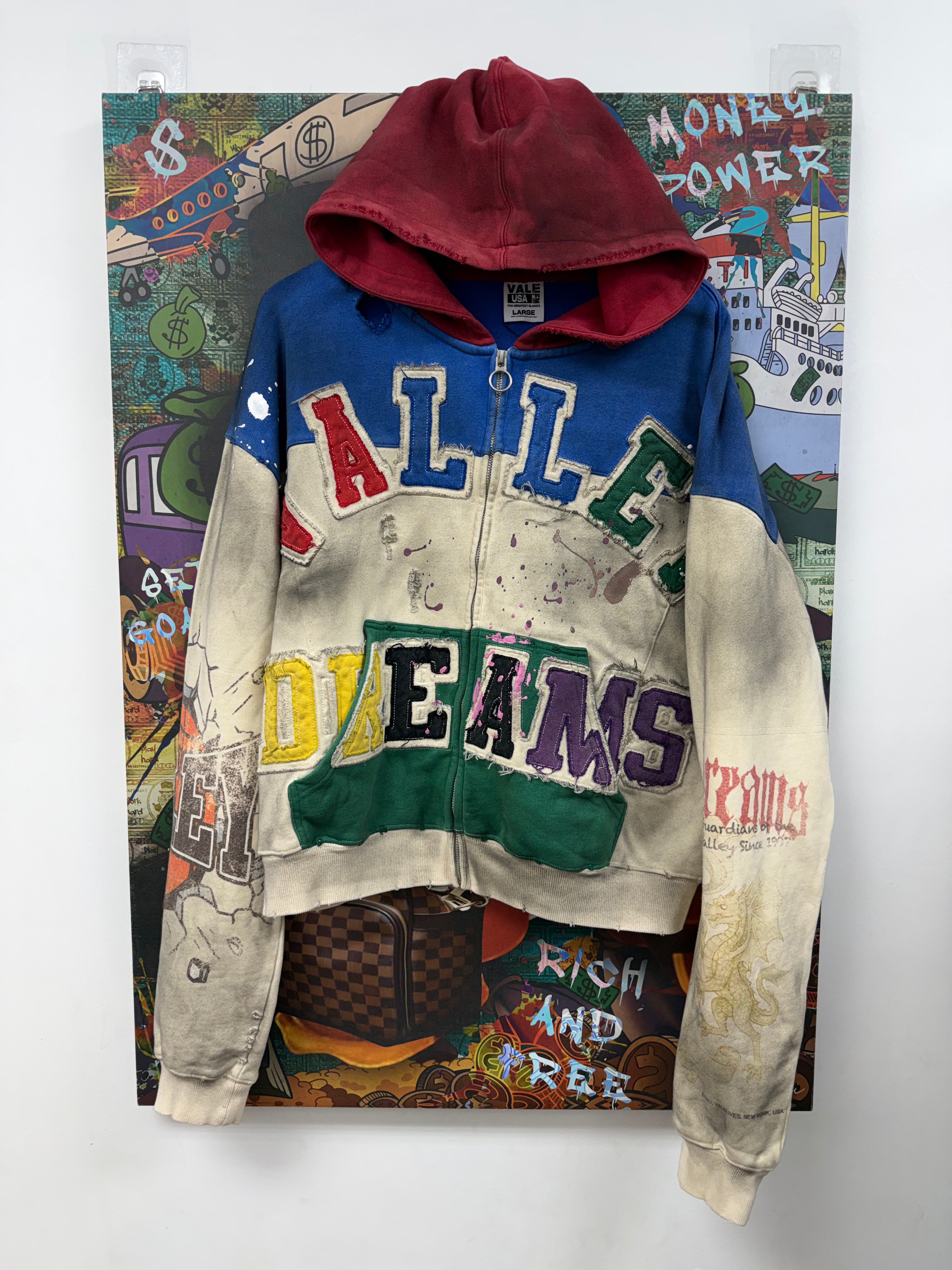 Vale Multi Color Paint Splatter Zip Up