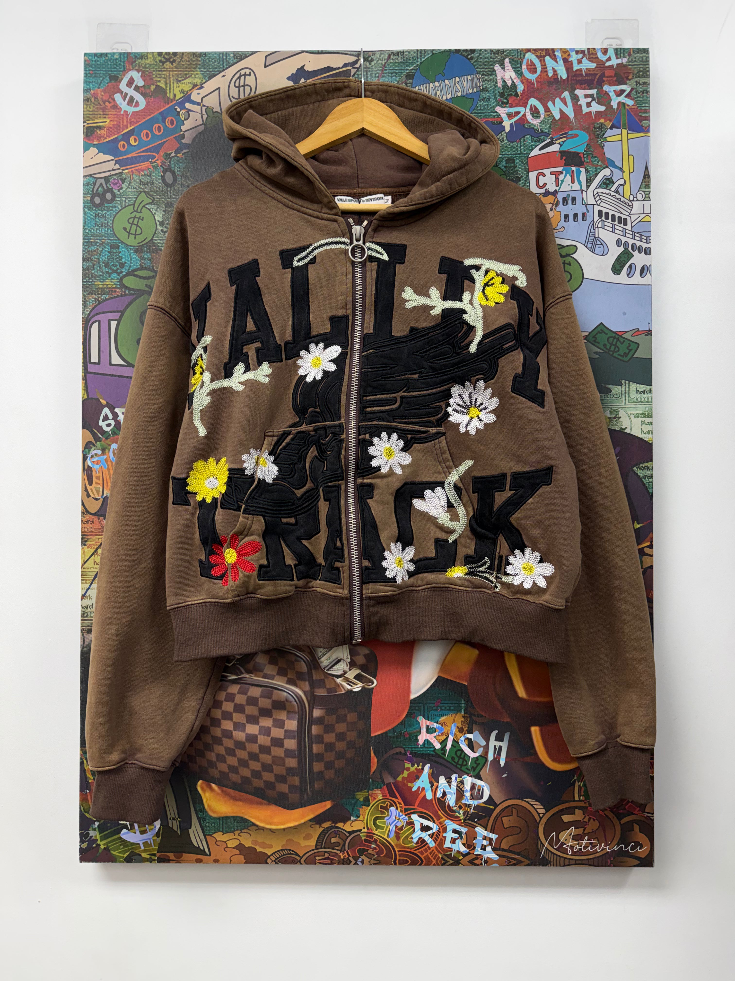 Vale Brown Garden Zip Up Hoodie