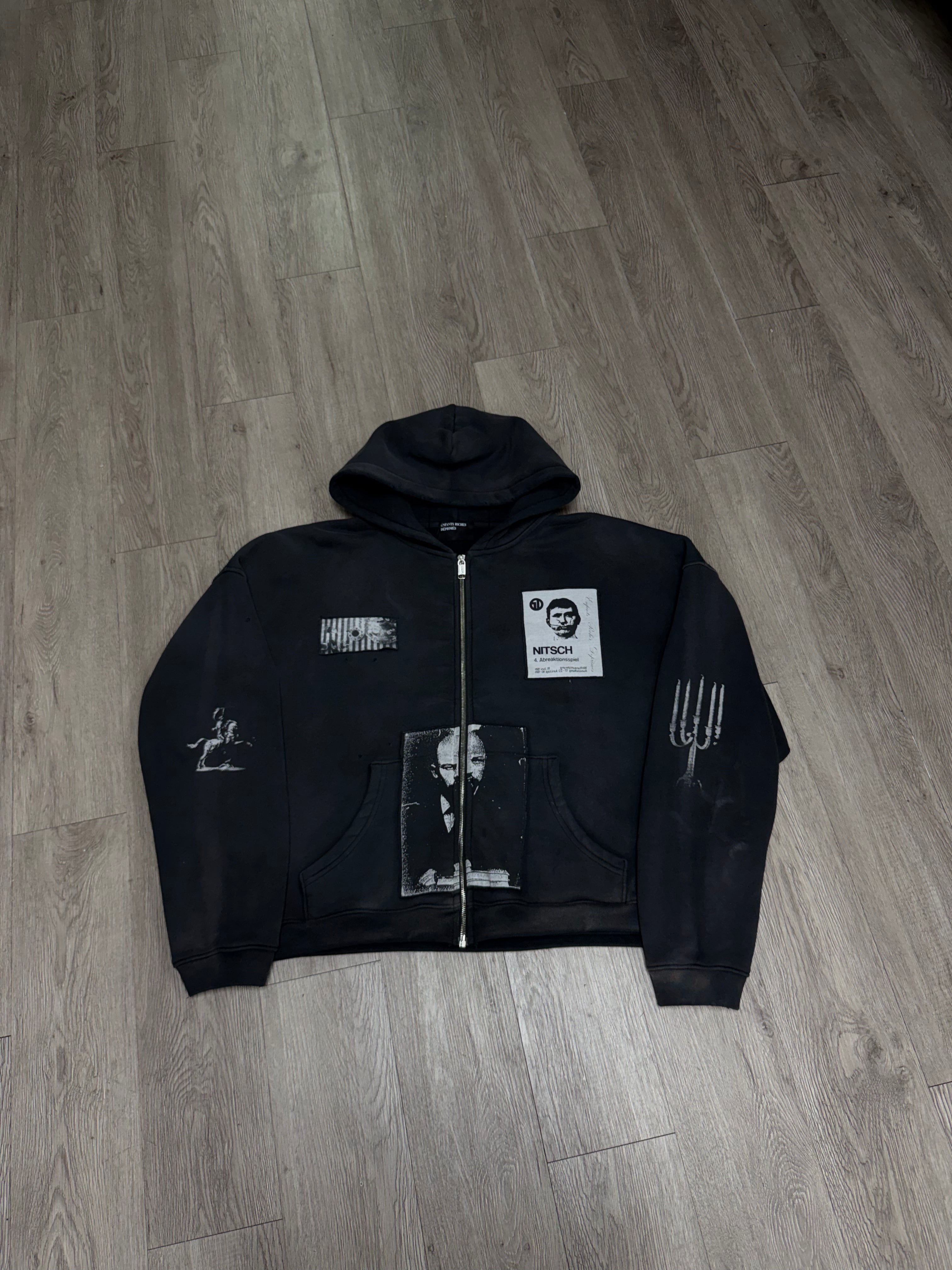ERD Lenin Nap Time Assemblage Zip Up Hoodie
