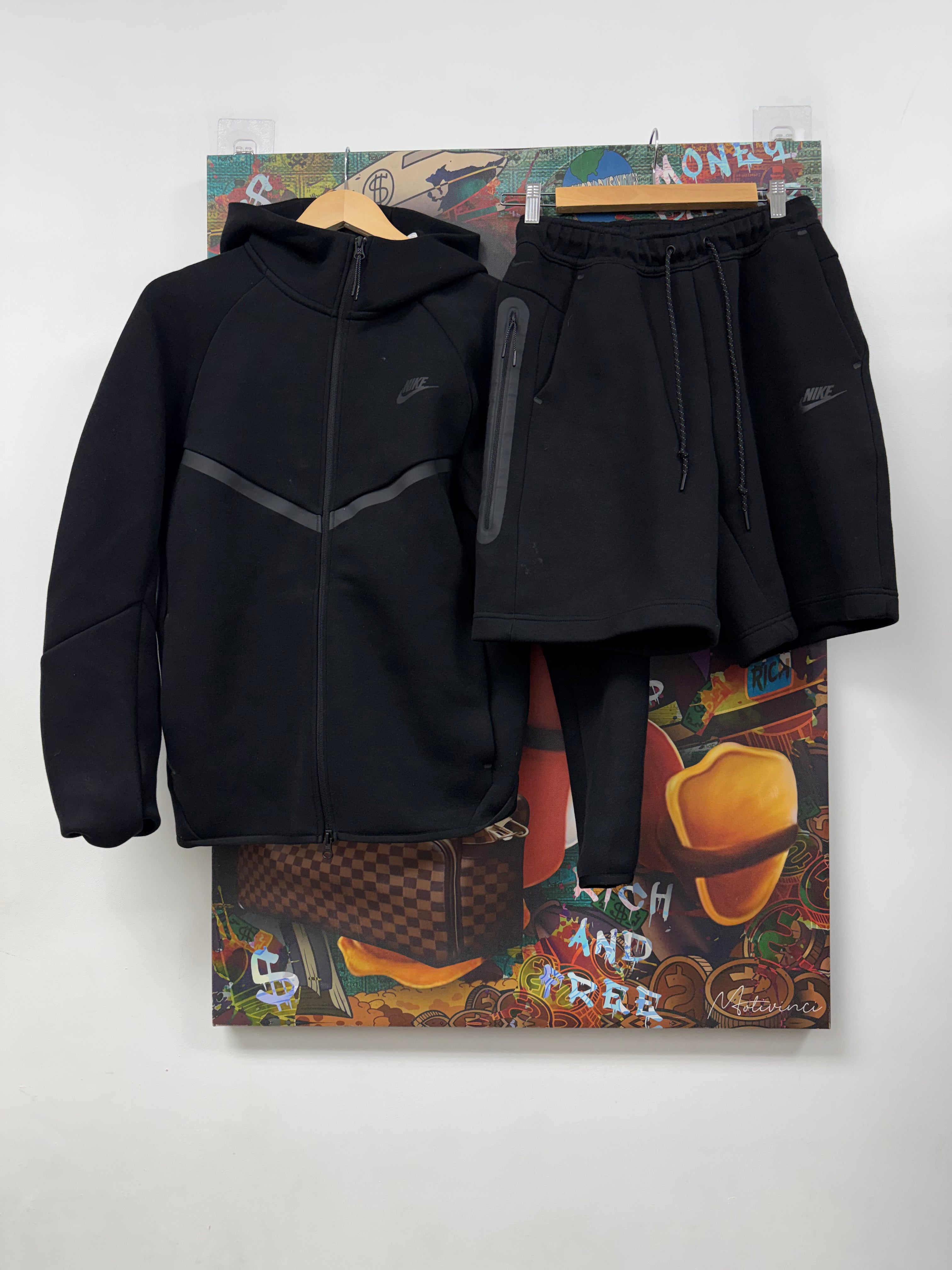 Nike Black Tech Sweat Short Sweatsuit