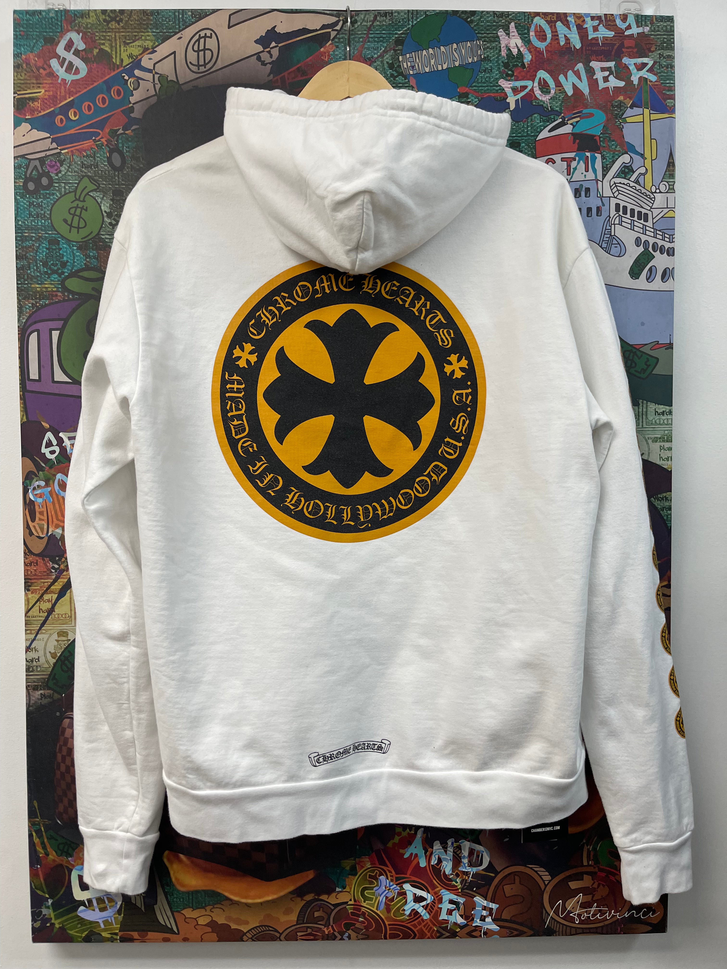 Chrome Hearts White Yellow Plus Hoodie