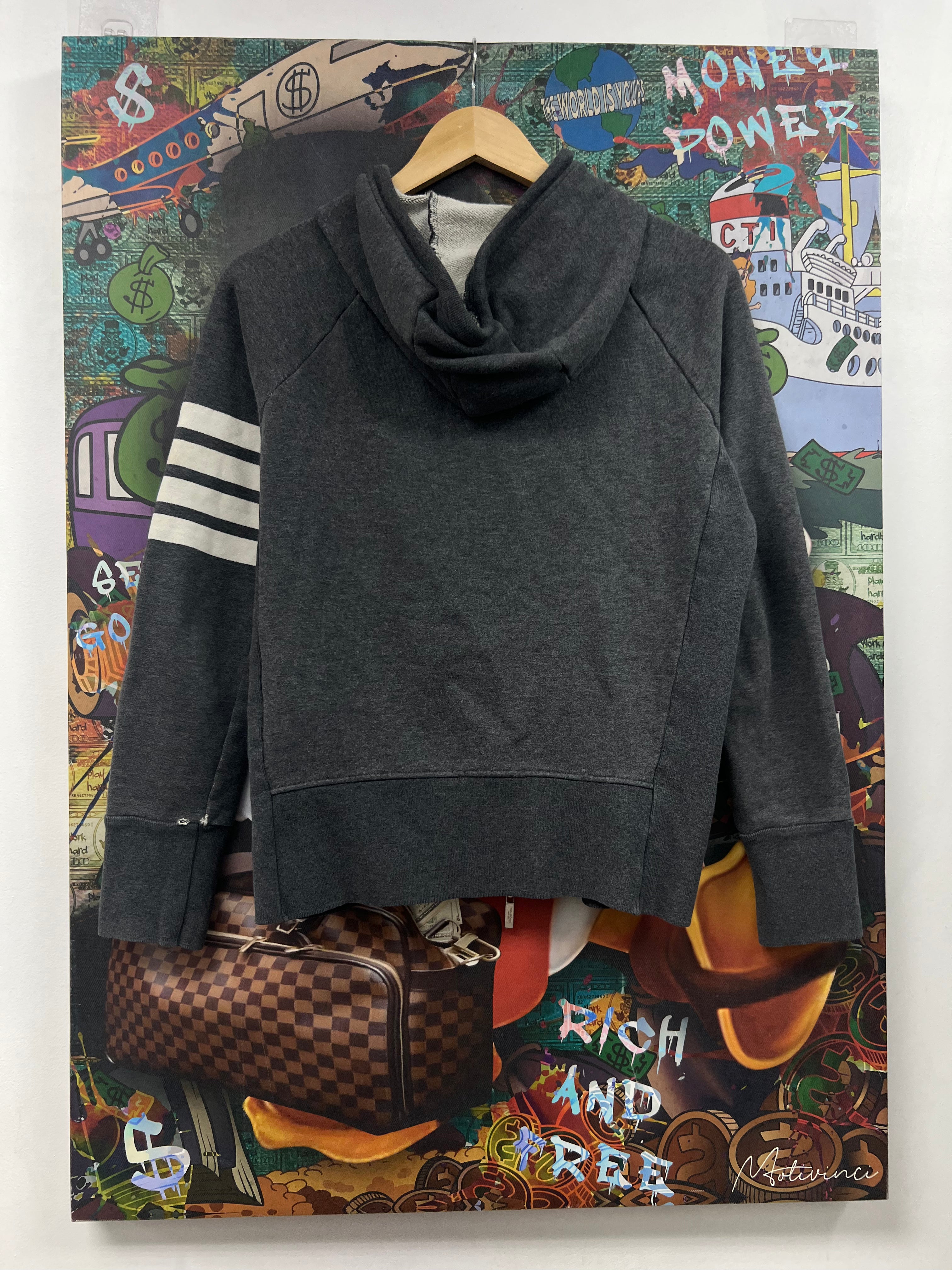 Thom Brown Dark Gray 4 Bar Zip Up