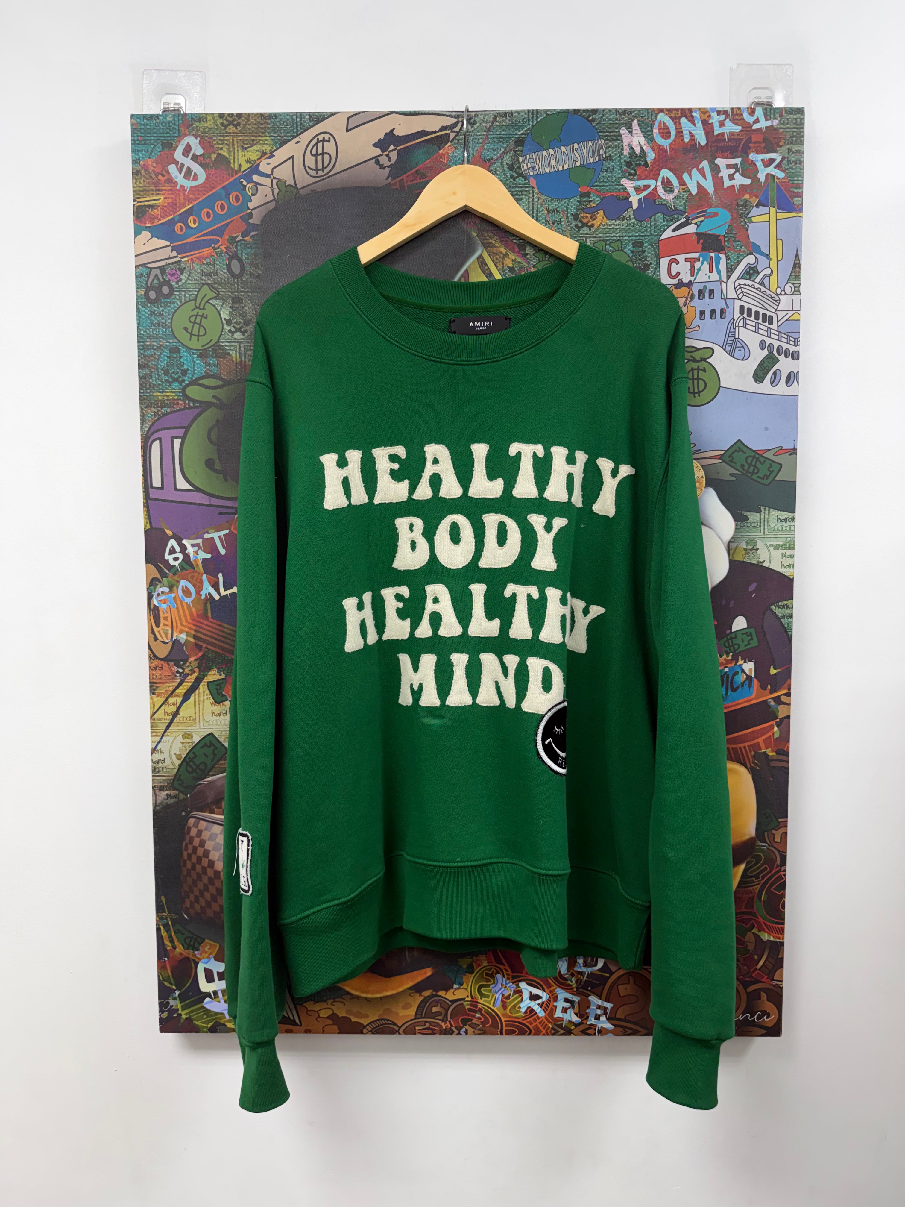 Amiri Green Healthy Crewneck