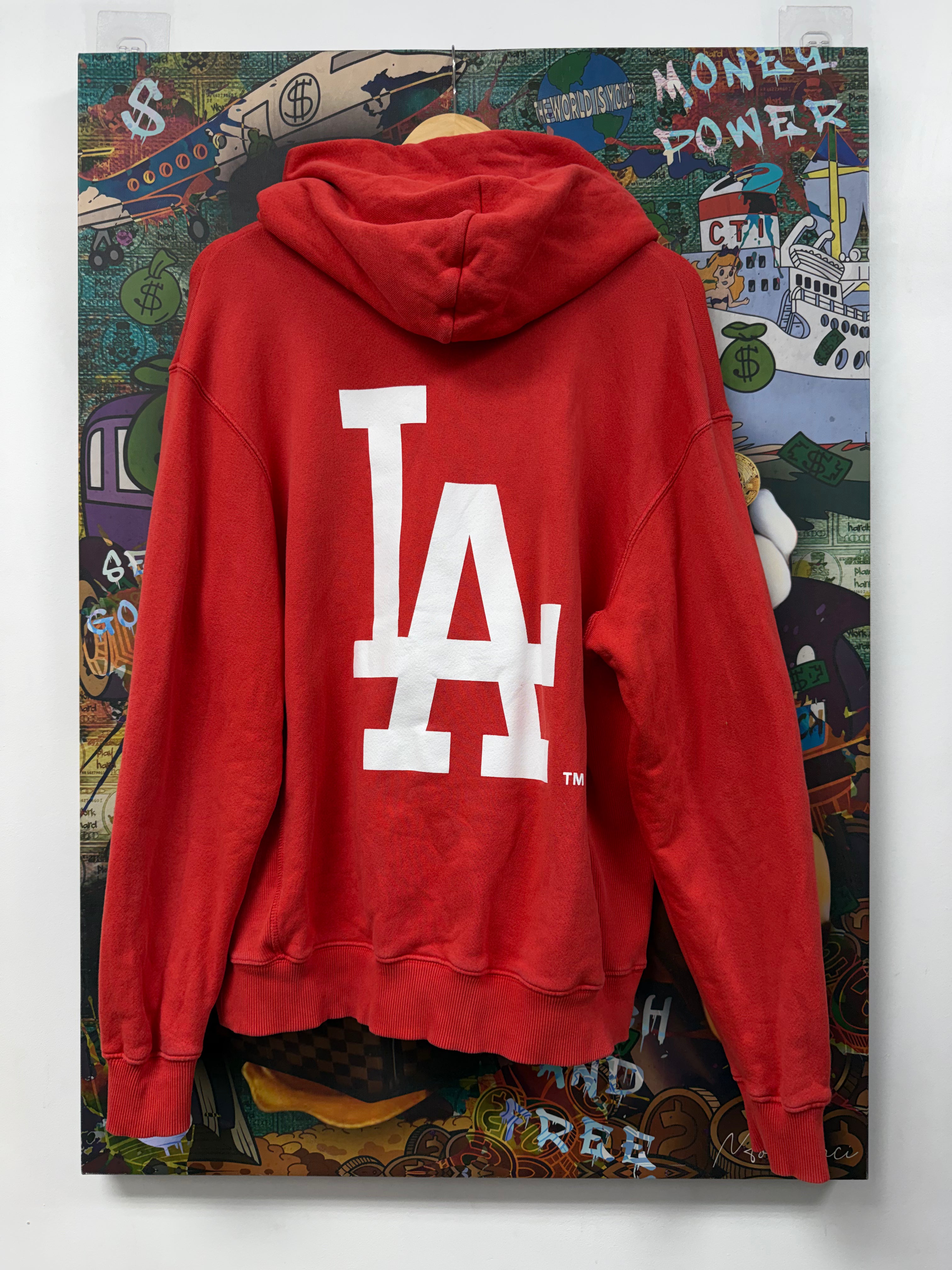 Eric Emanuel Red Navy Logo Hoodie