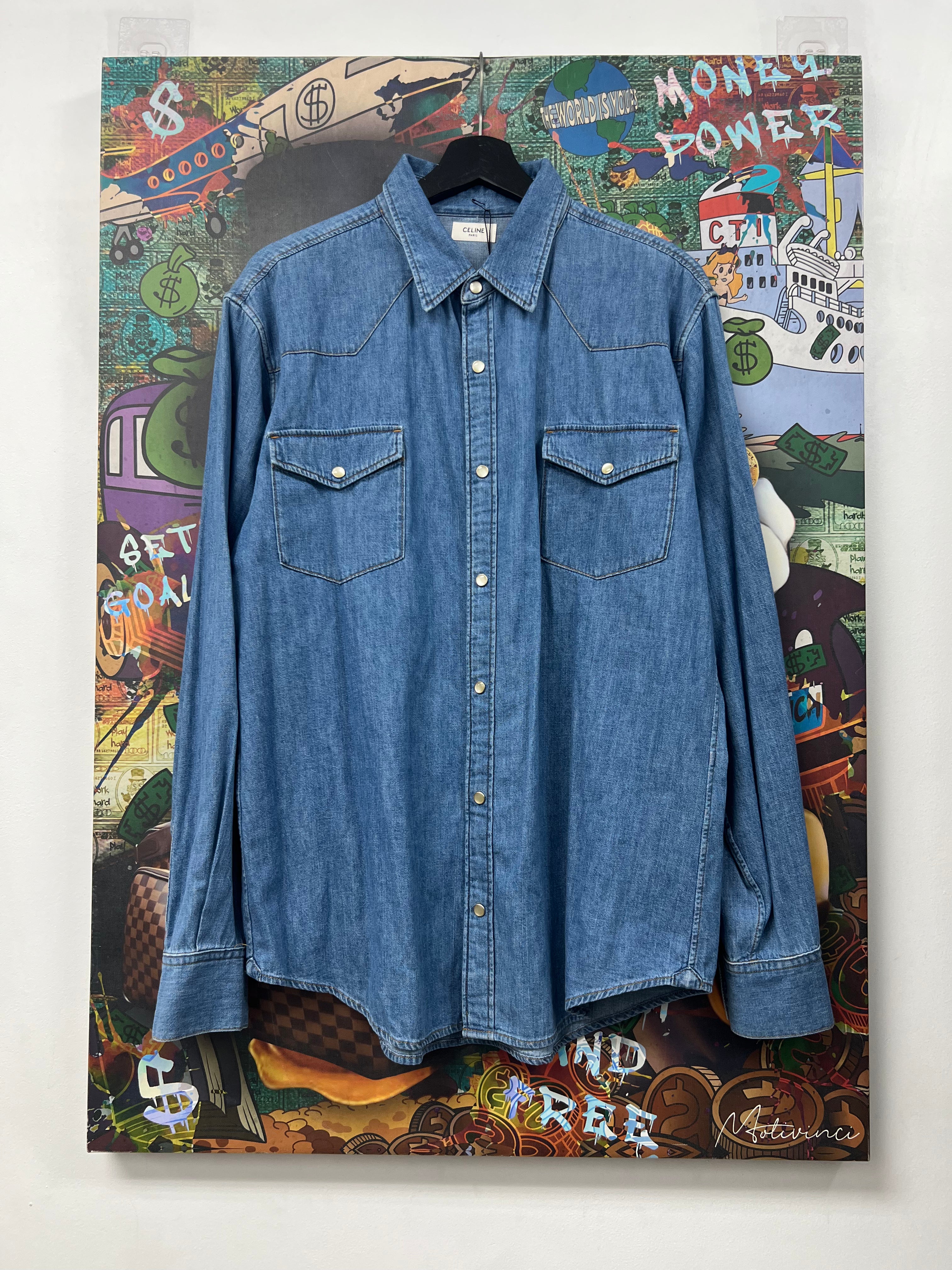 Celine Denim Button Up