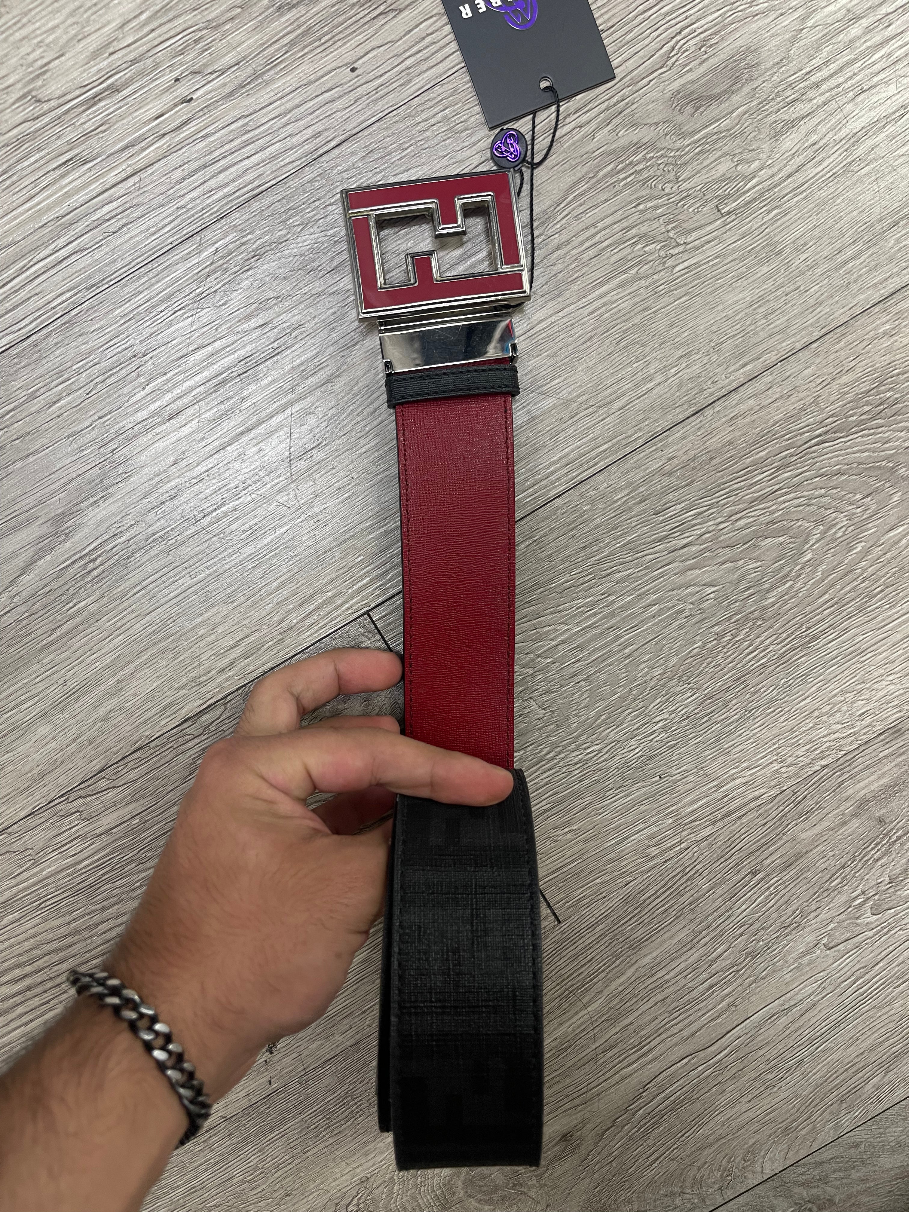 Fendi Red FF Belt