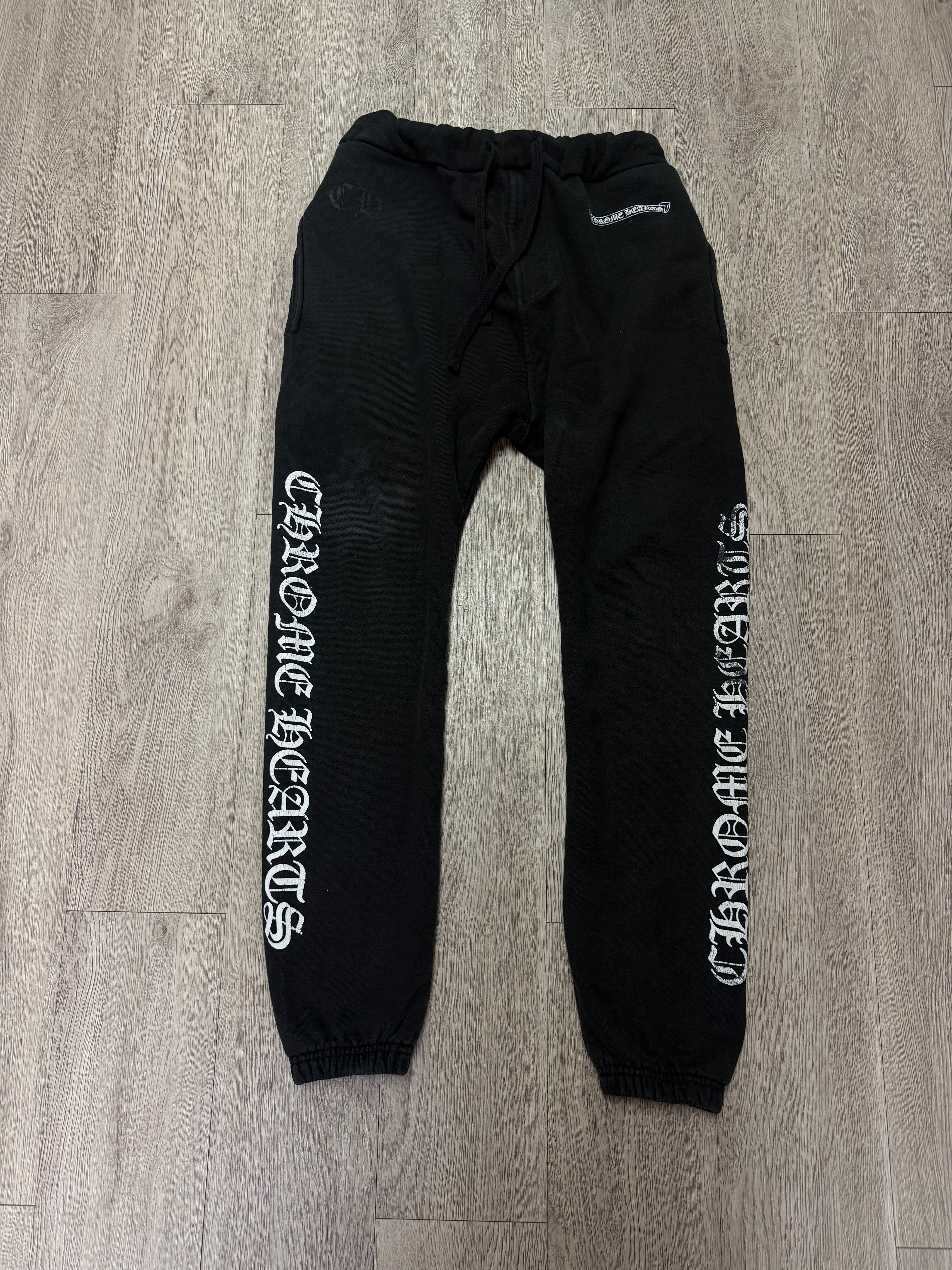 Chrome Hearts Black Scroll Logo Sweats