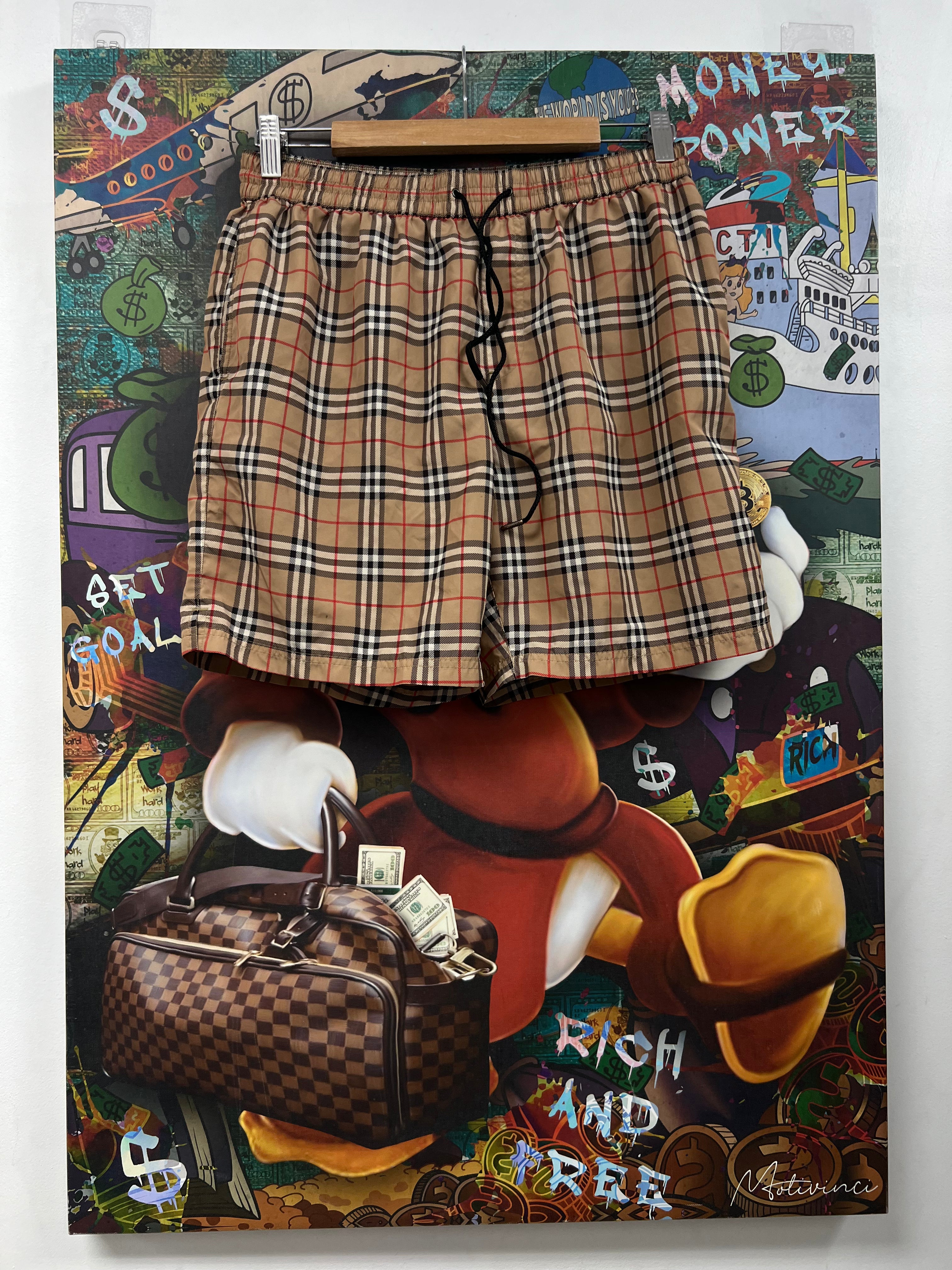 Burberry Plaid Monogram Swim Trunks