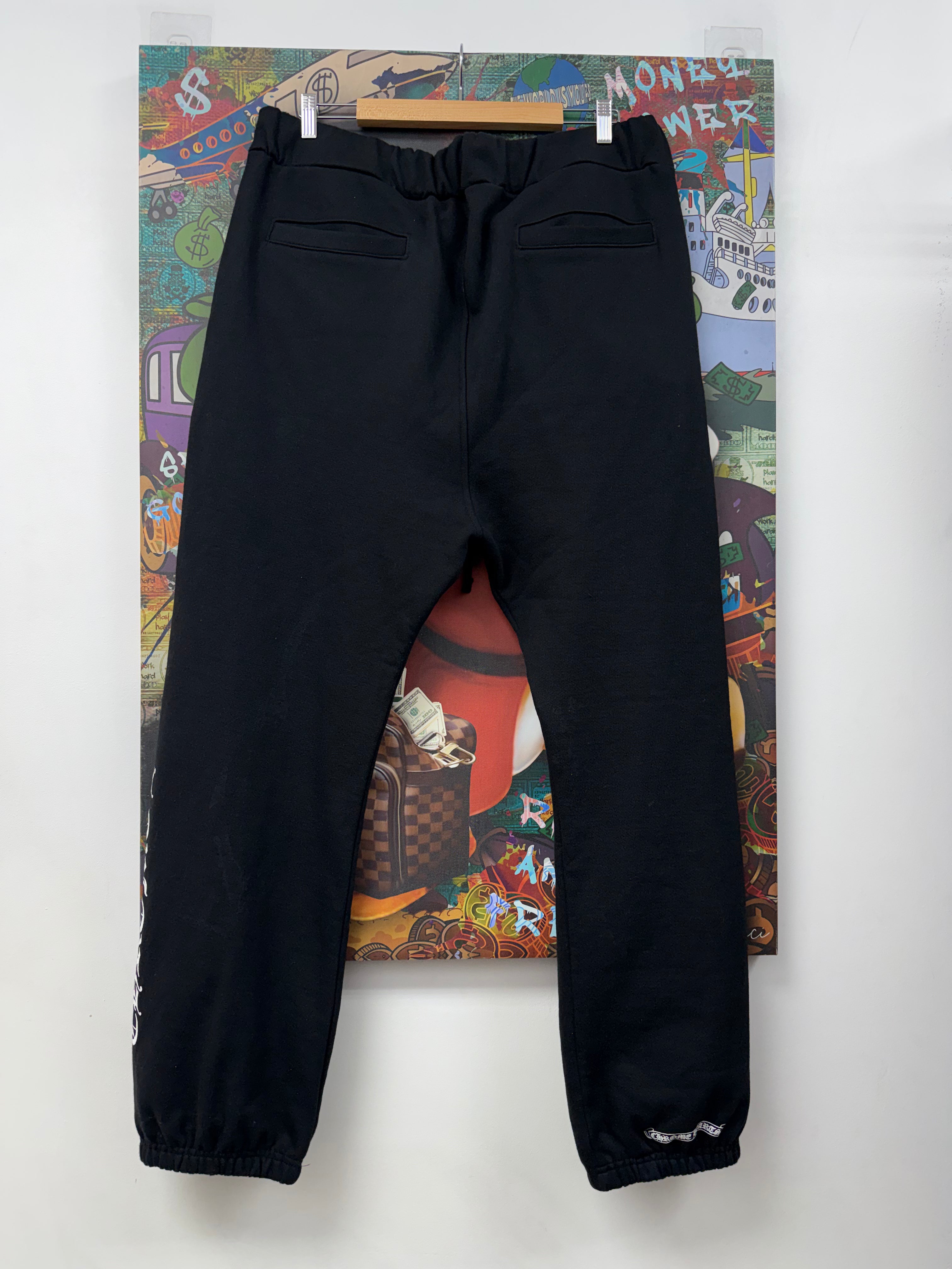 Chrome Hearts Black White Scroll Sweatpants