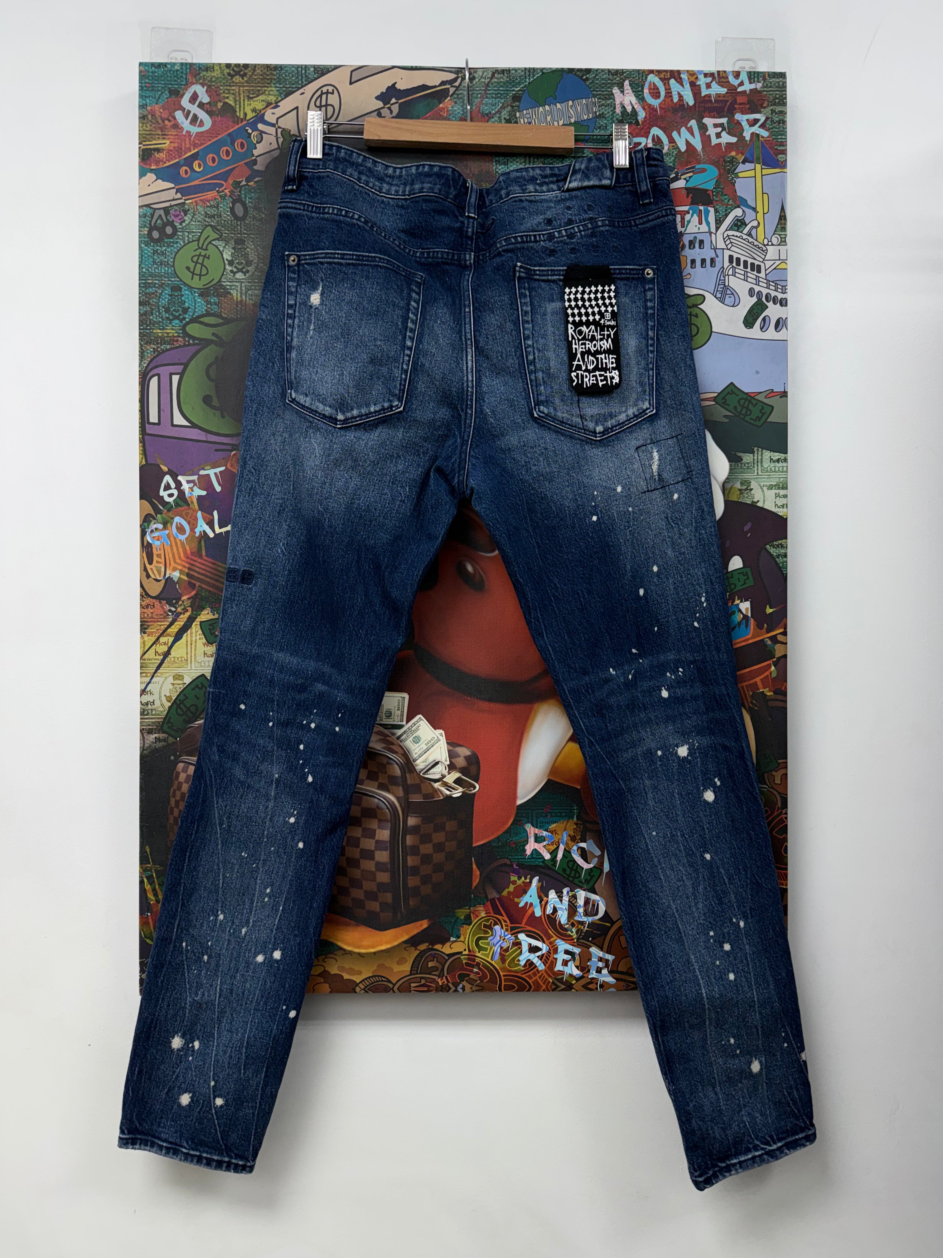 Ksubi Dark Wash Knee Rip Jeans