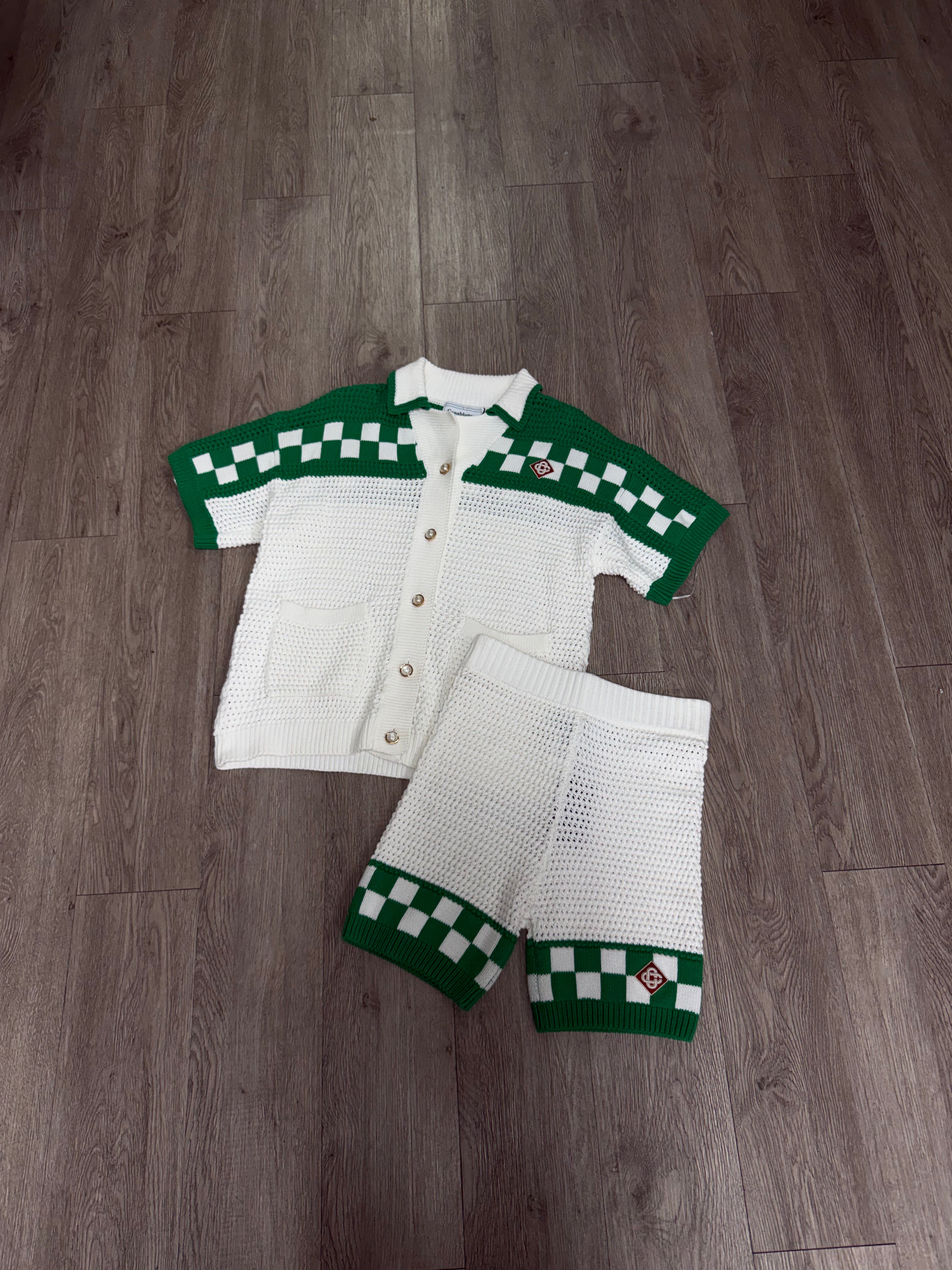 Casablanca White Green Knitted Set