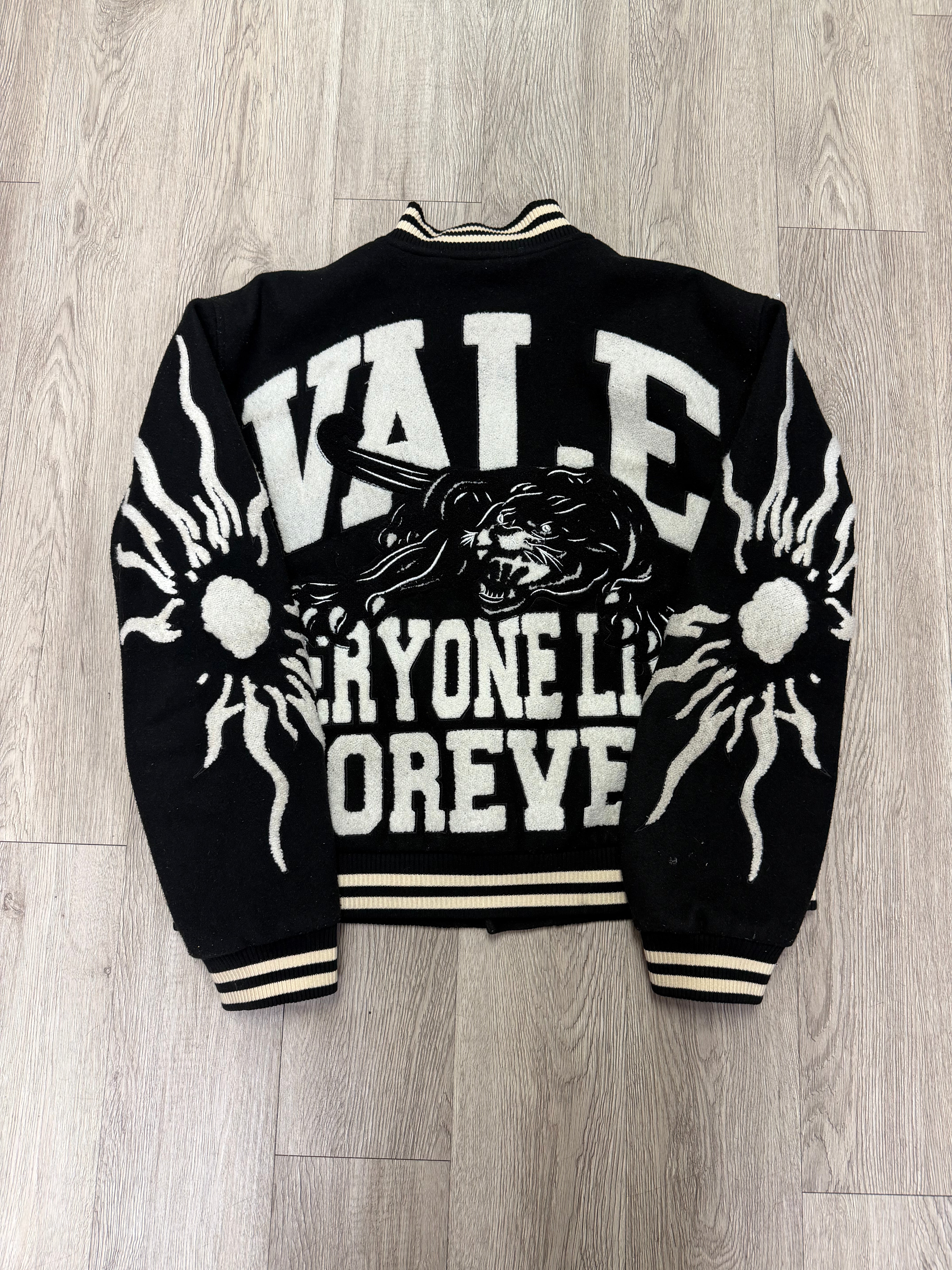 Vale Black Cream Varsity Jacket