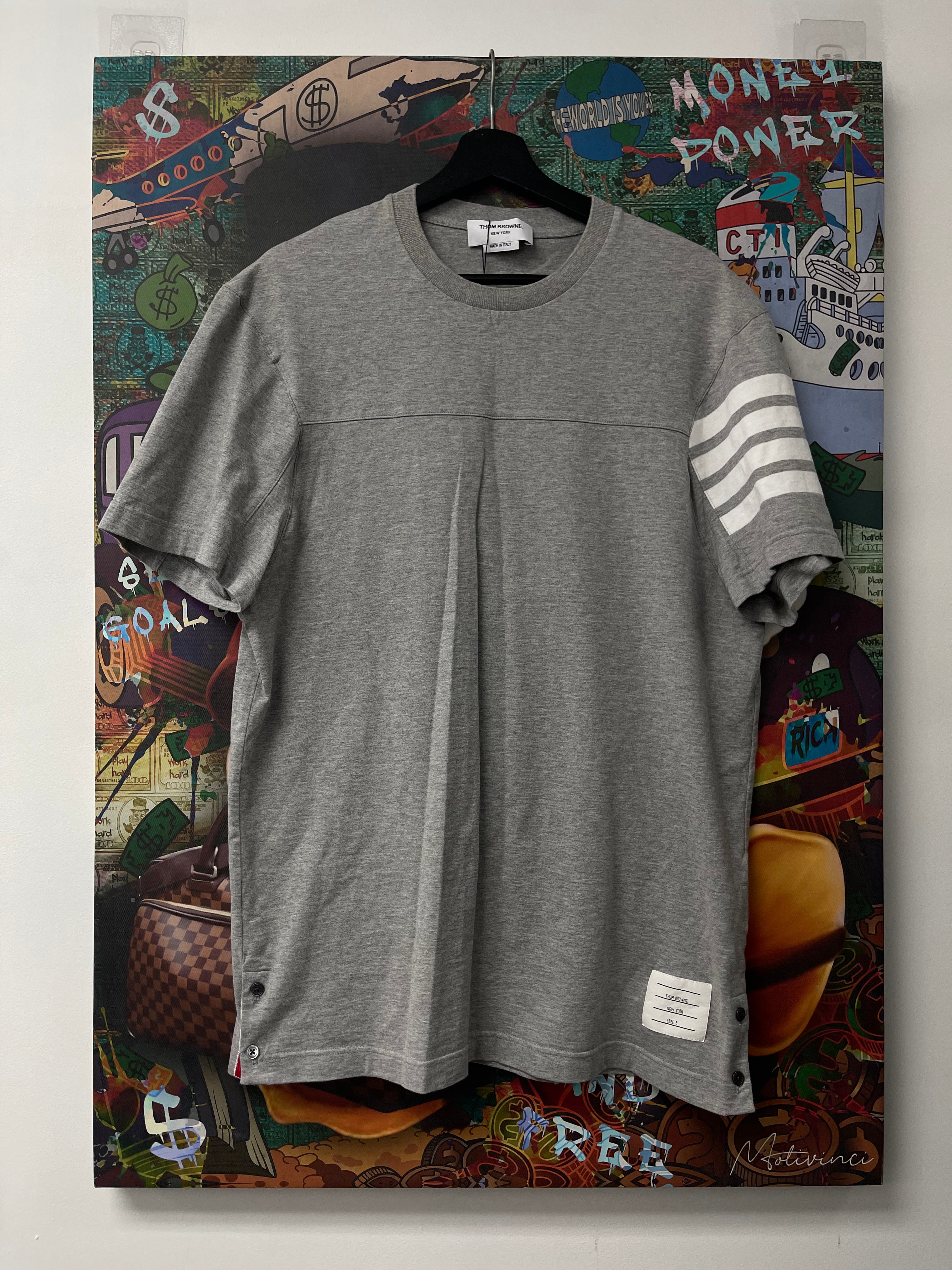 Thom Browne Grey White Tee Used