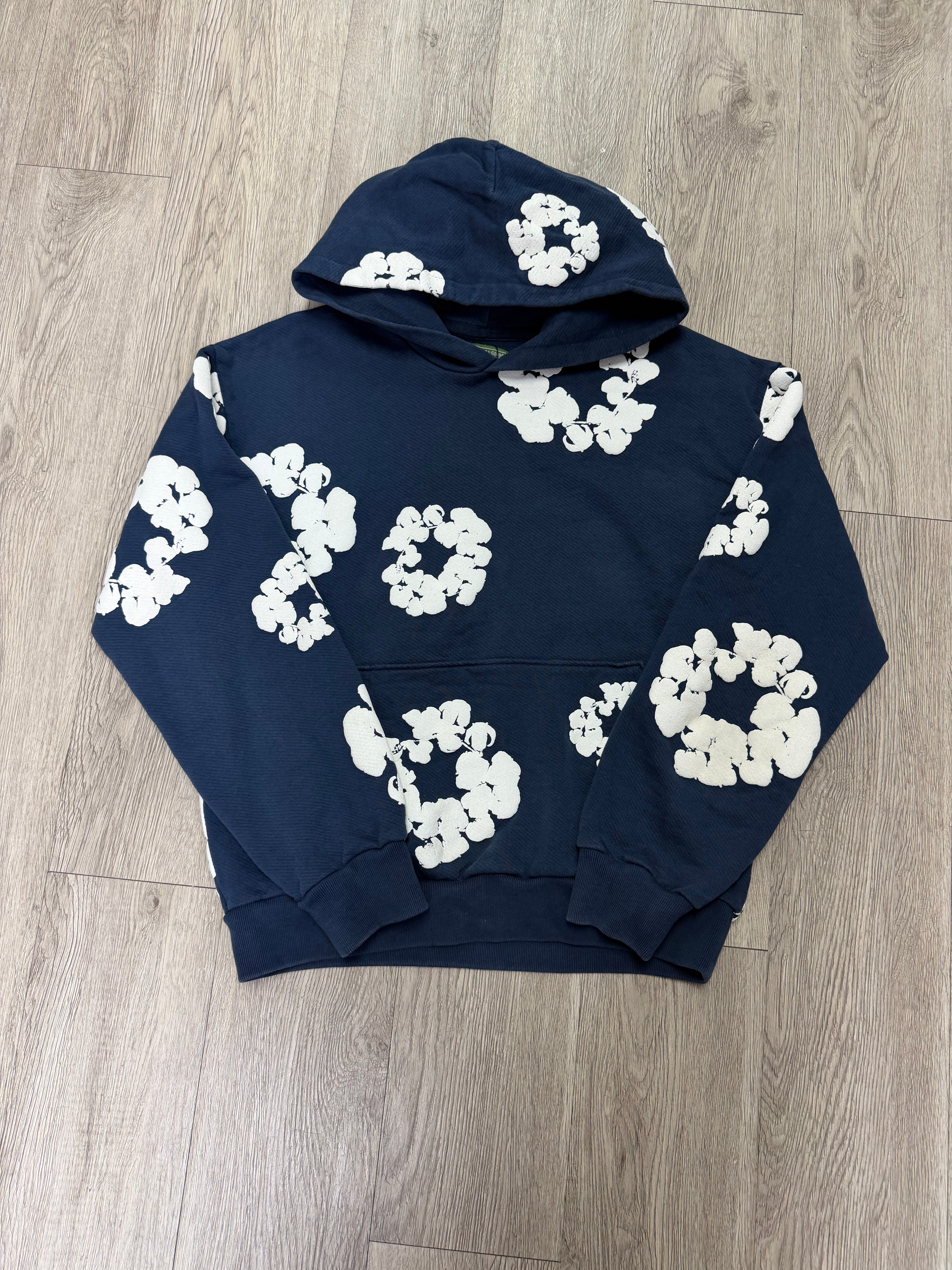 Denim Tears Navy Cotton Wreath Hoodie