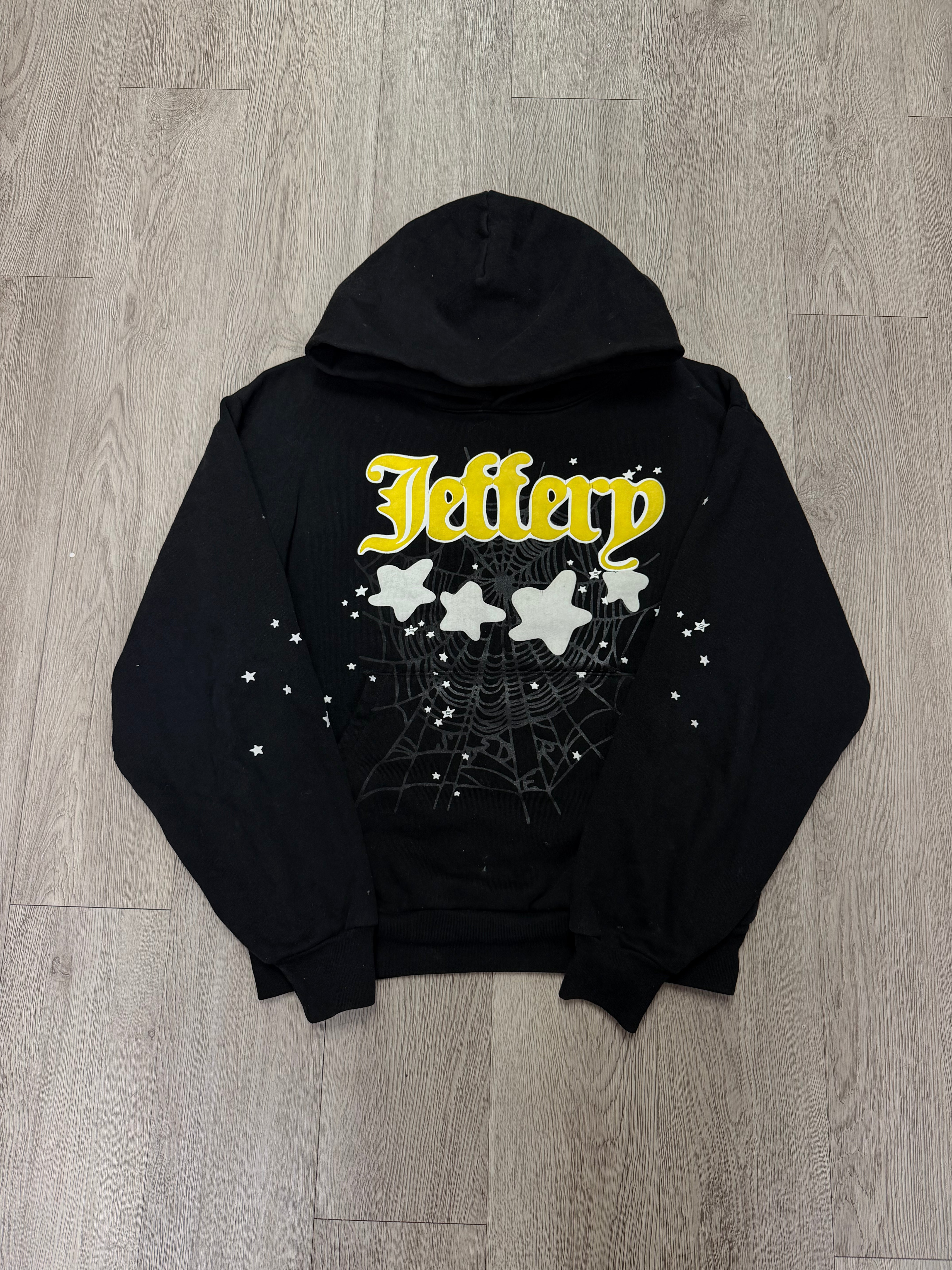 Sp5der Black Yellow Jeffery Hoodie