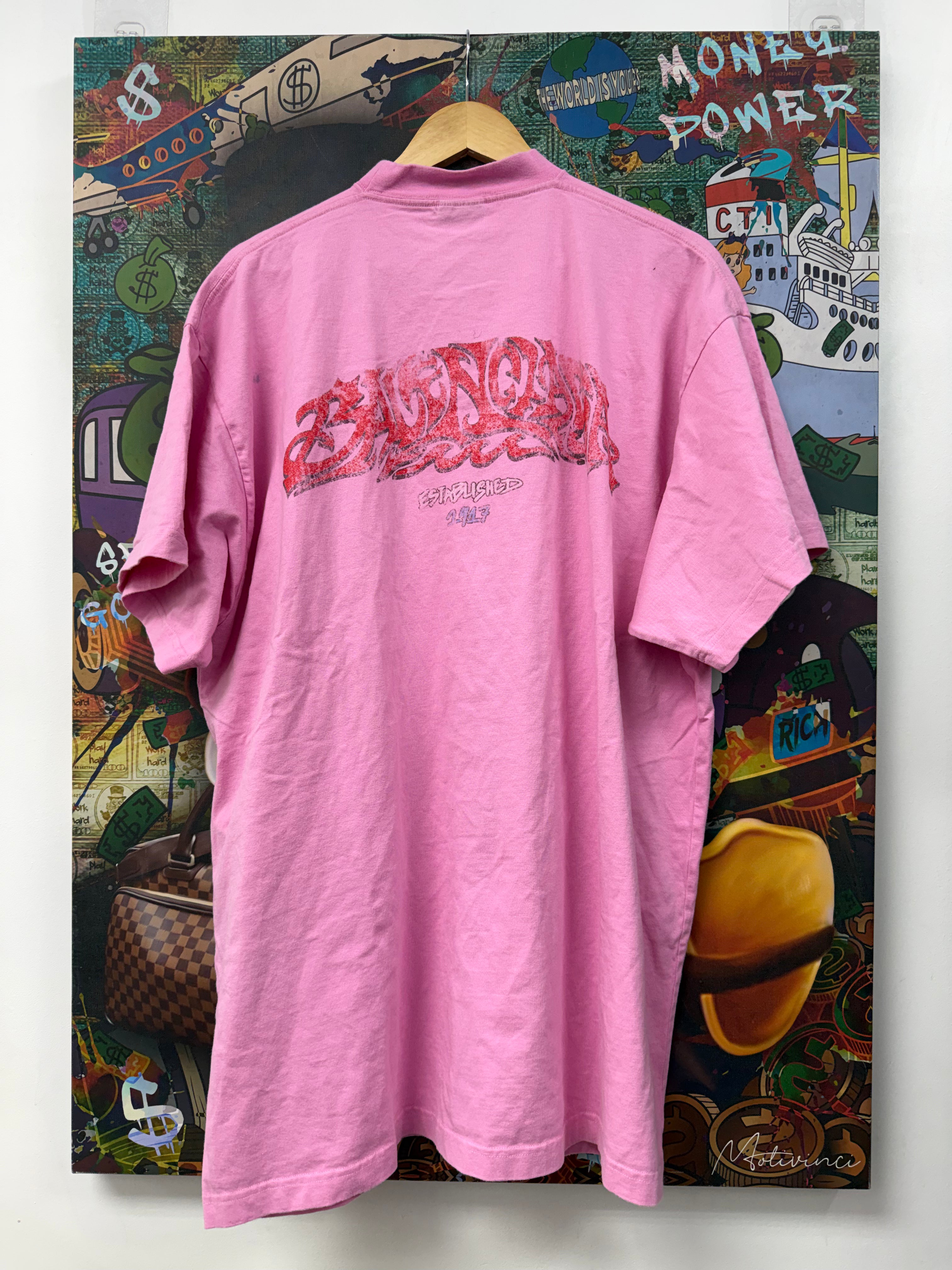 Balenciaga 'Offshore' Pink Tee