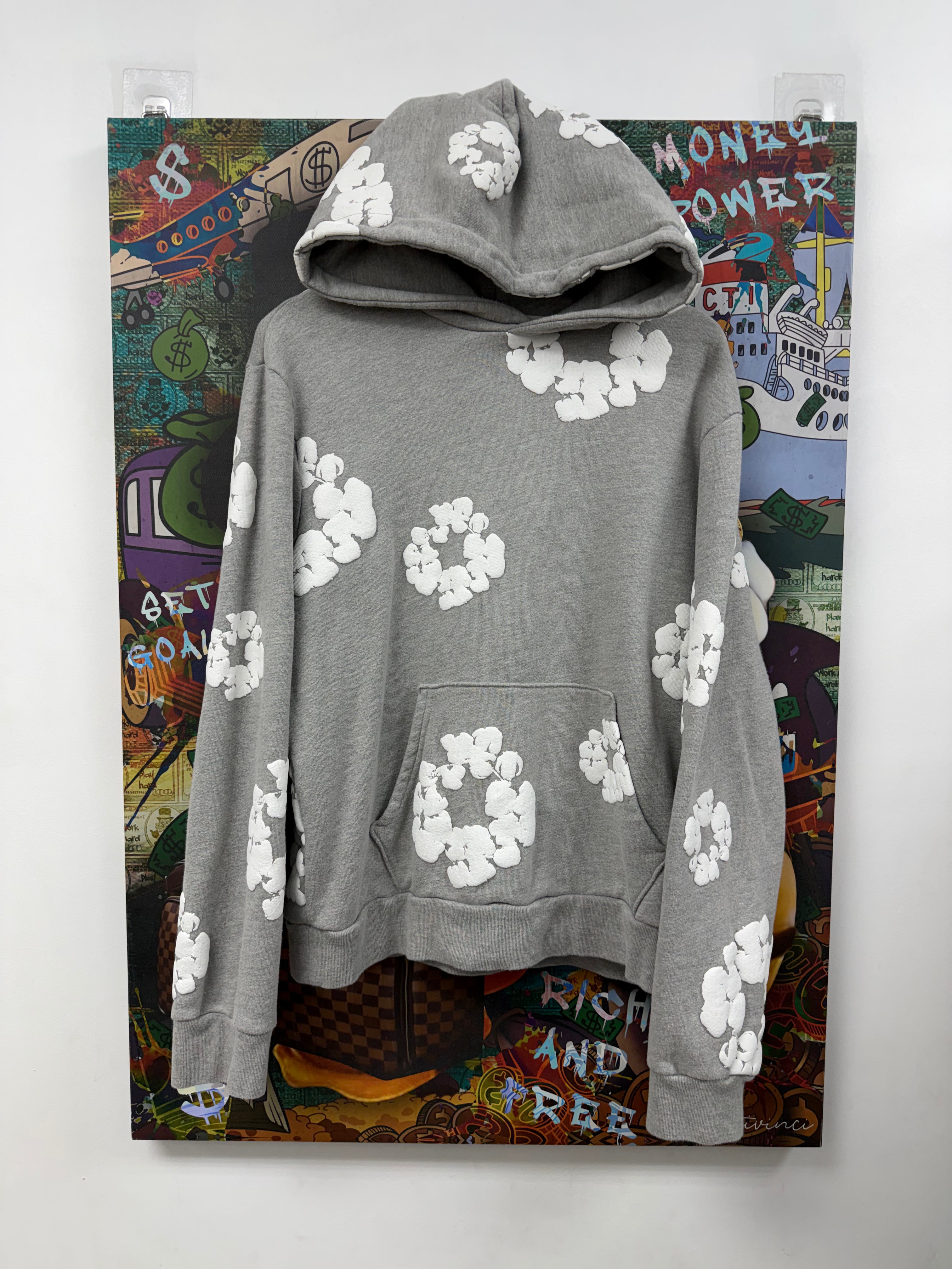 Denim Tears Grey Cotton Wreath Hoodie