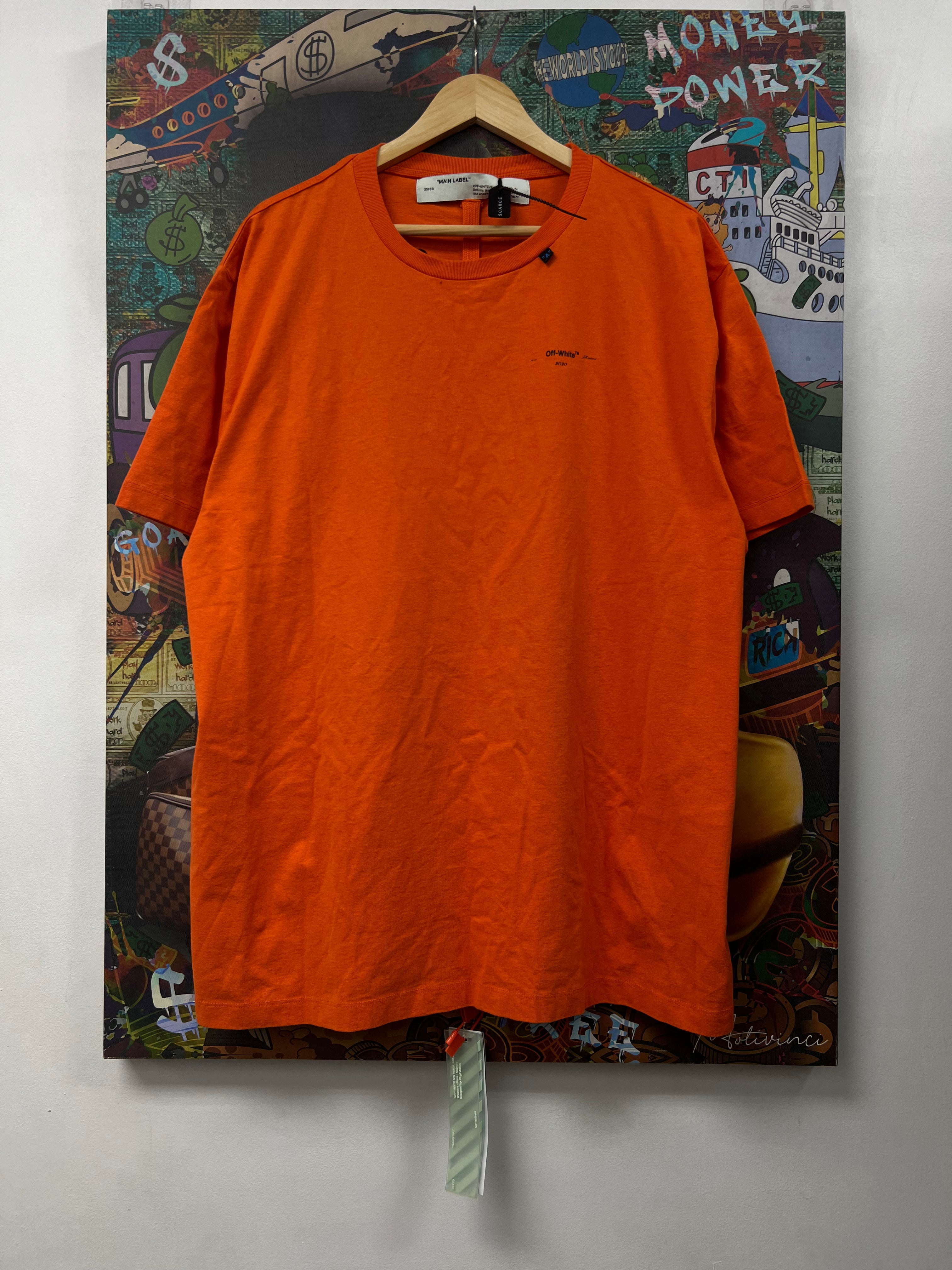 Off White Orange Squiggly Arrows Tee
