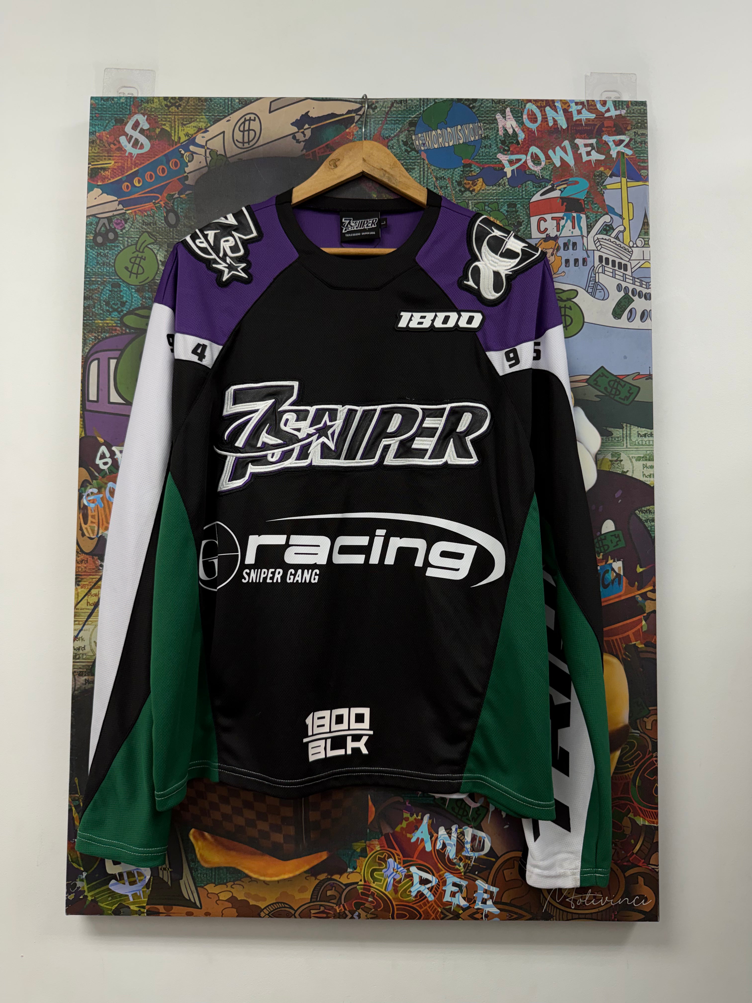 Triple Sevens Sniper Gang Jersey White Black Purple Jersey