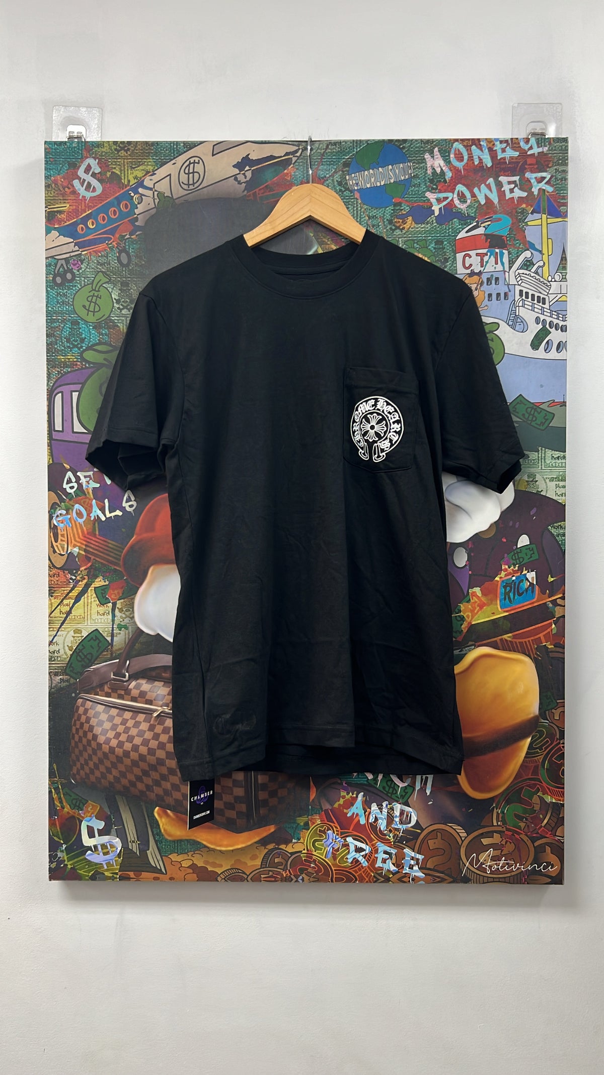 Chrome Hearts Black Miami Horseshoe Tee