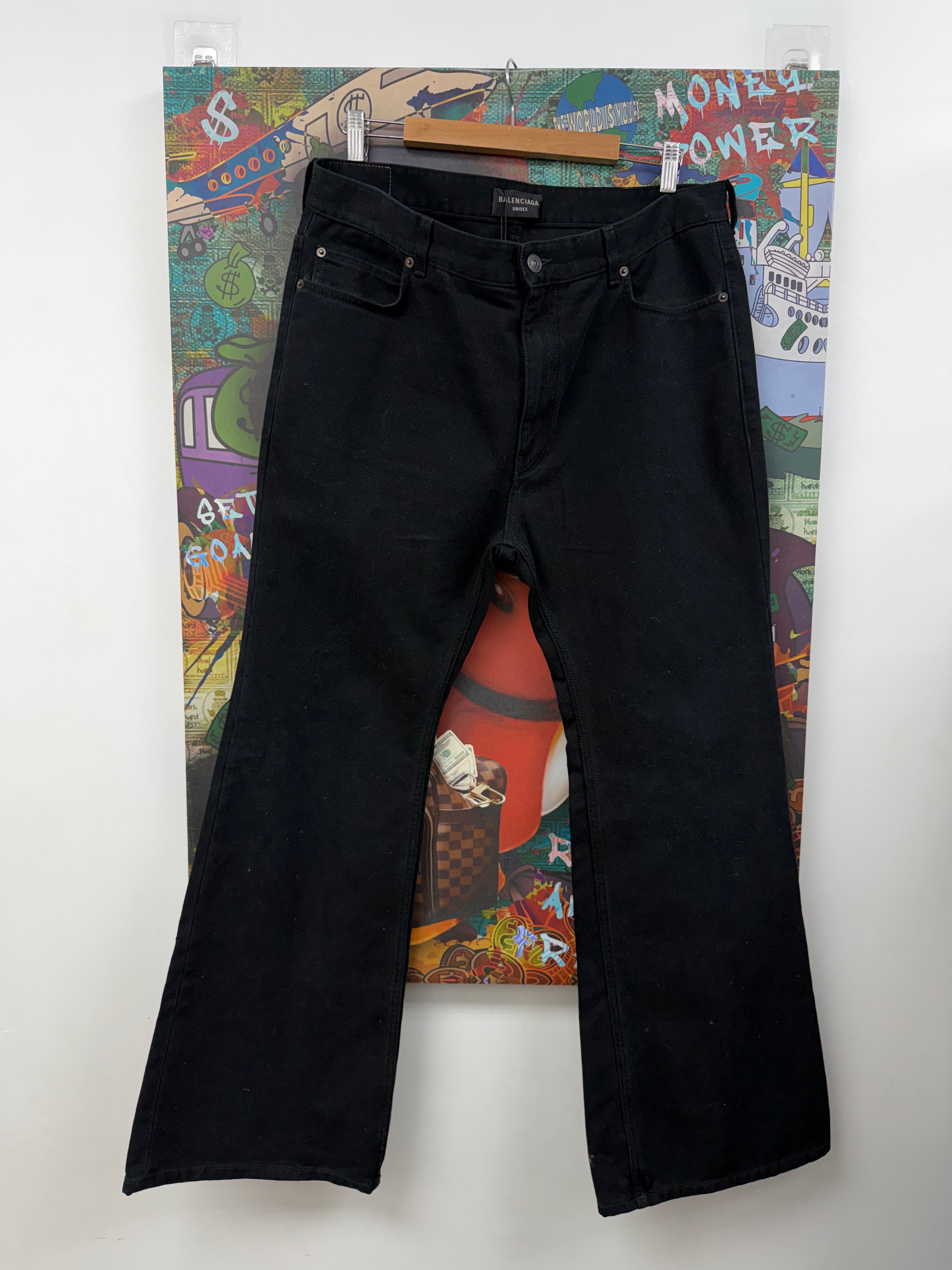 Balenciaga Black Boot Cut Jeans