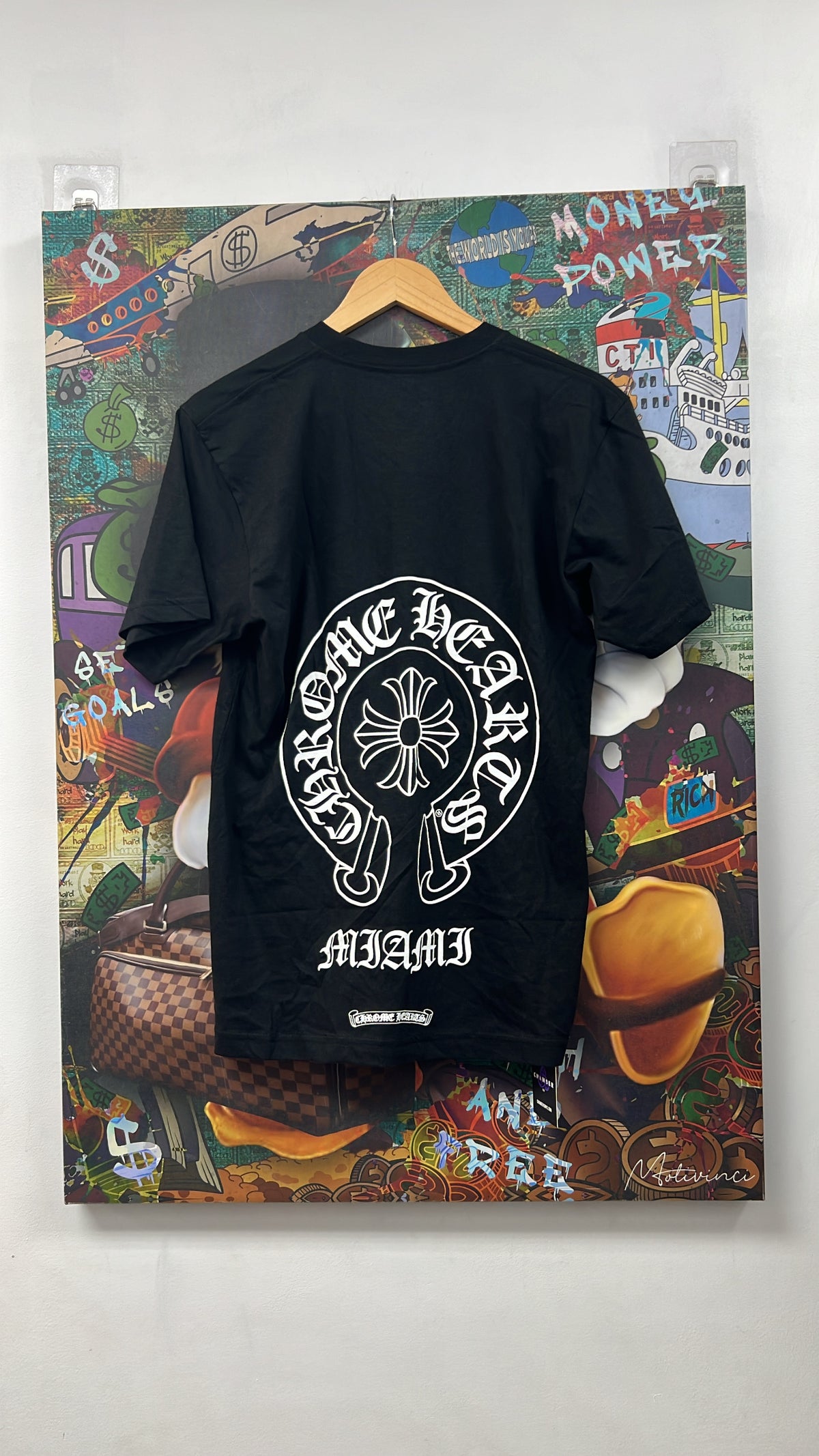 Chrome Hearts Black Miami Horseshoe Tee