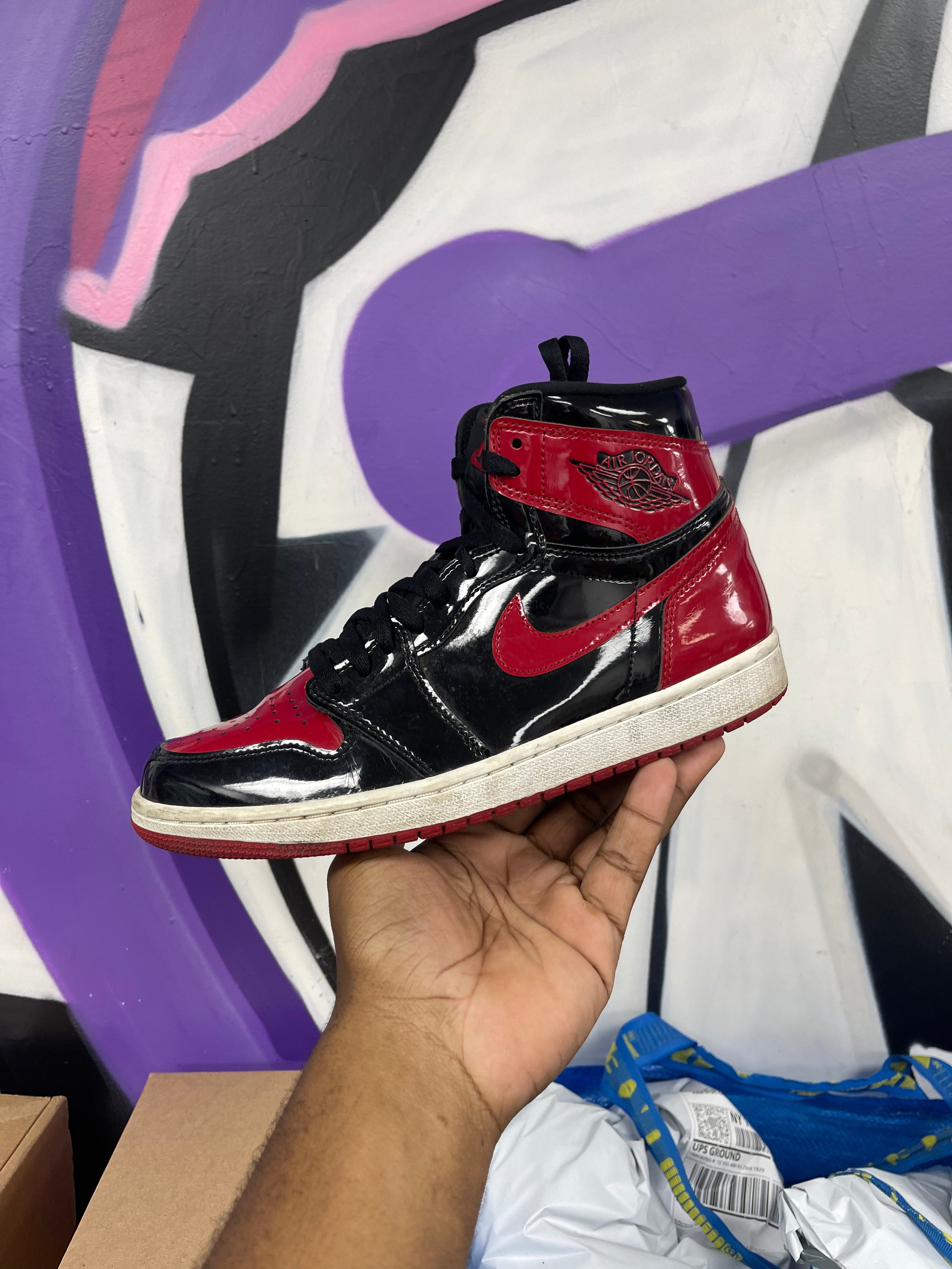 Jordan 1 Patent Bred Sneakers