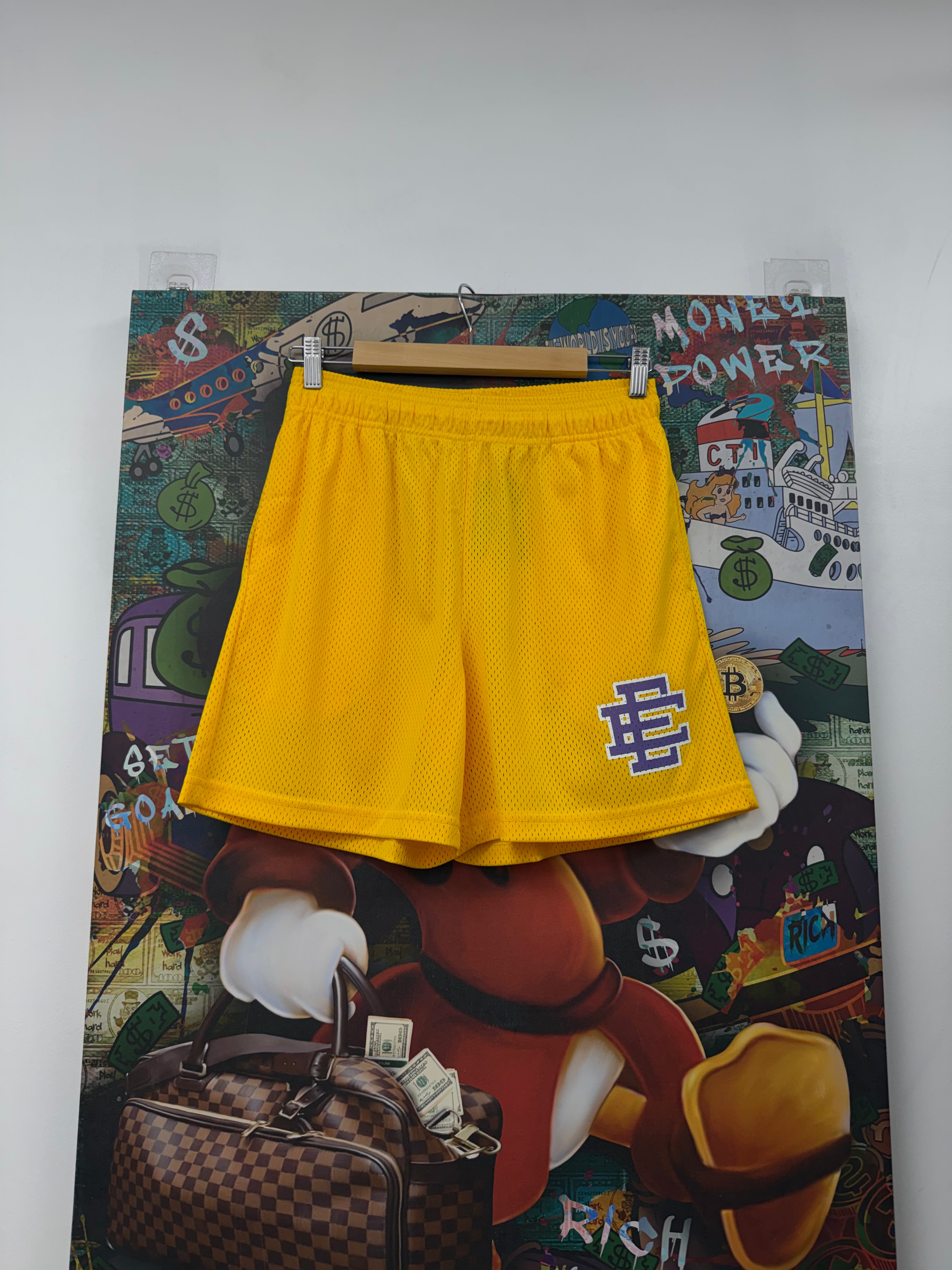 Eric Emanuel Yellow Purple Basics Shorts