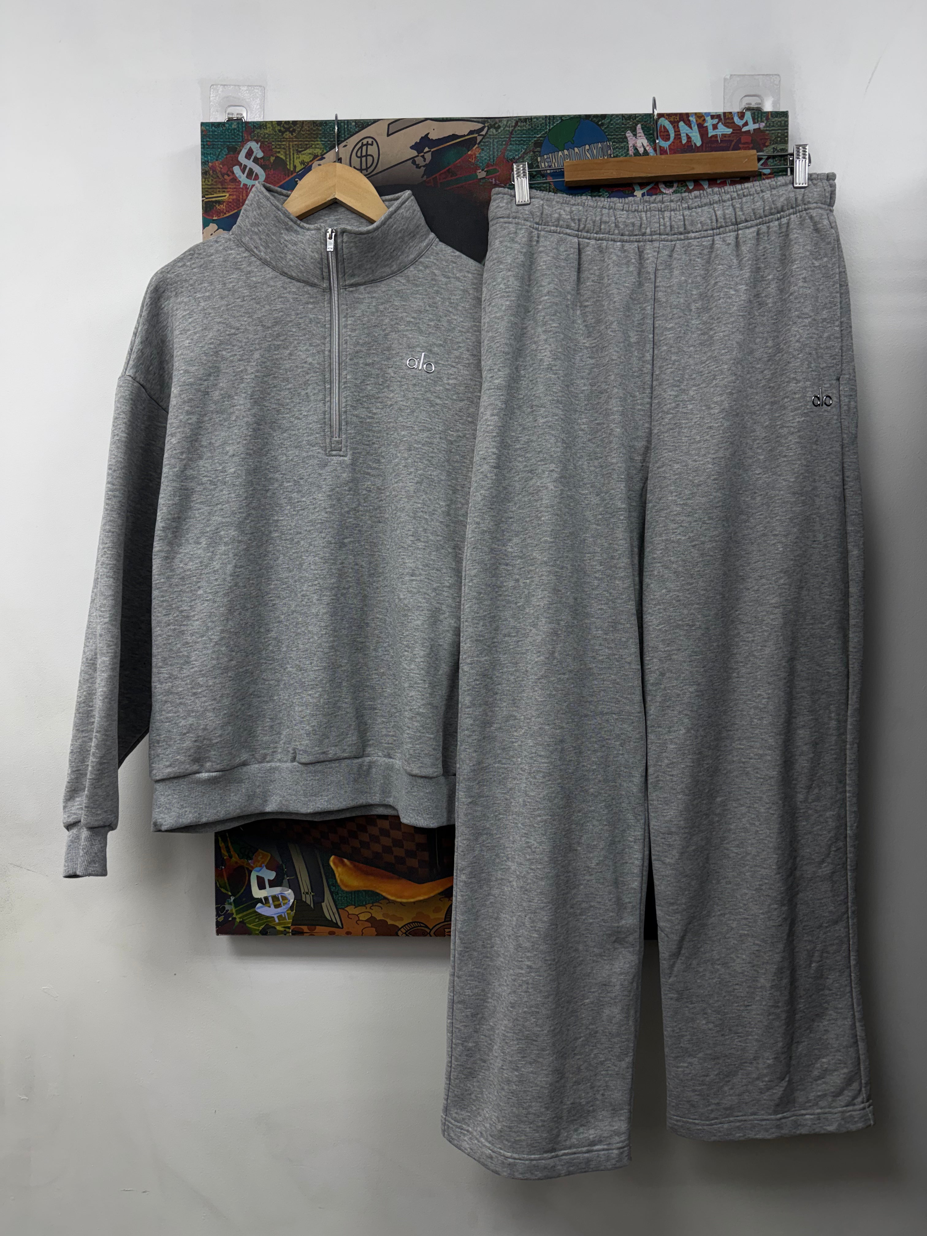 ALO Grey Accolade Sweatsuit