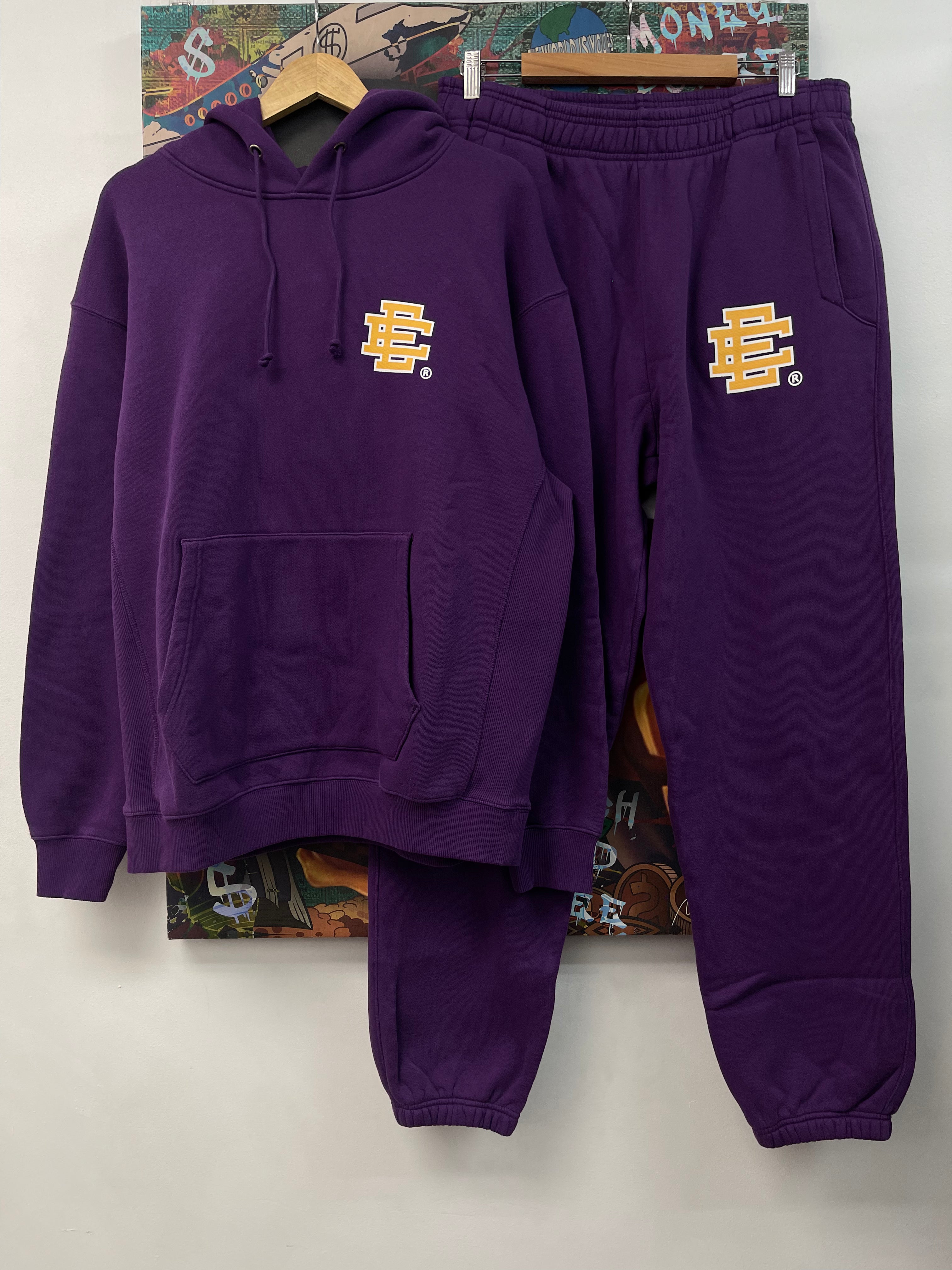 Eric Emanuel Purple Black Sweatsuit