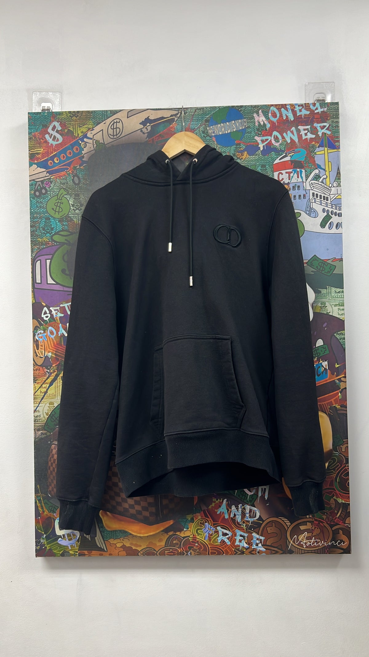 Dior Black CD Icon Logo Hoodie