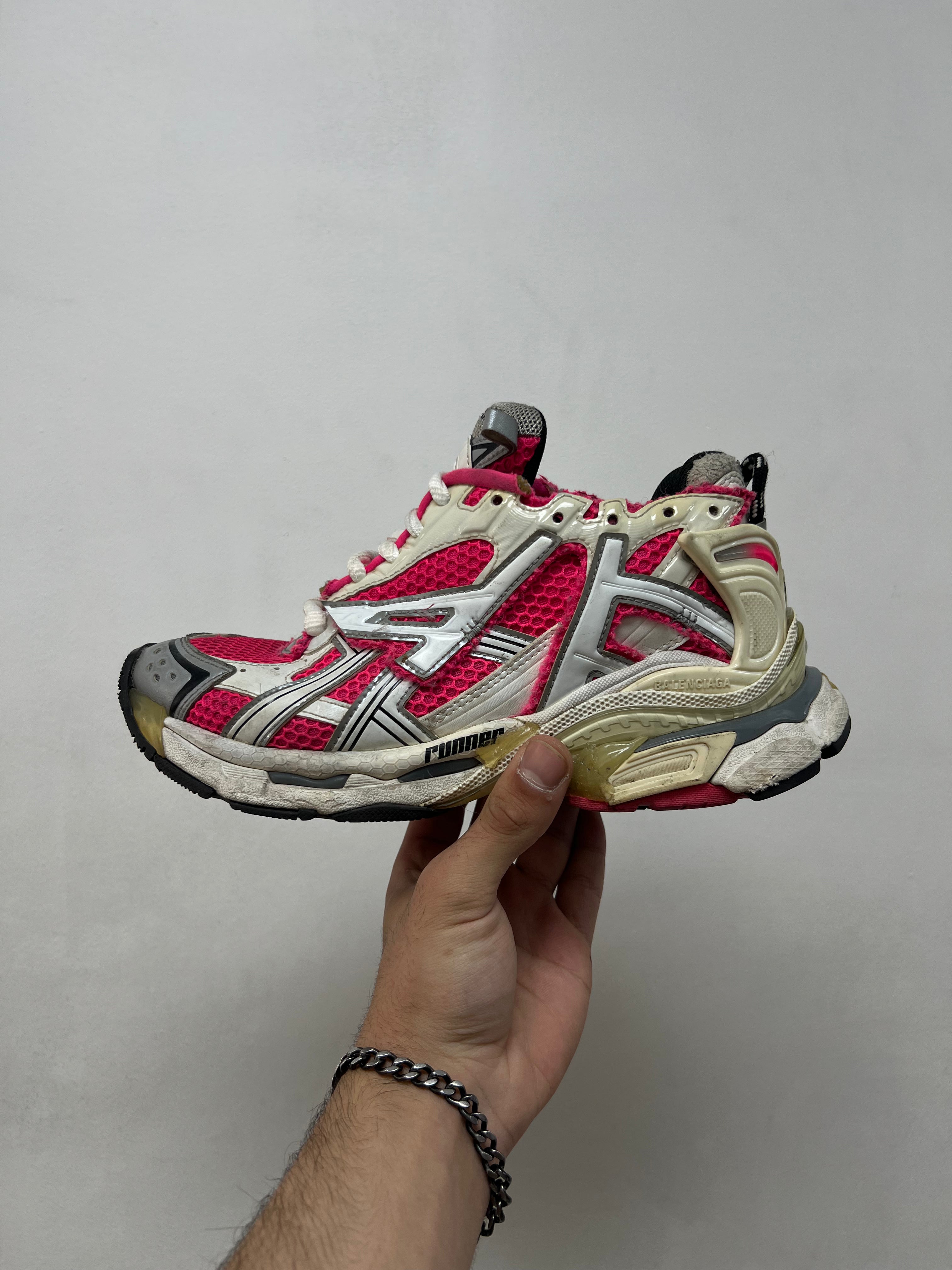 Balenciaga Hot Pink Runner Sneakers