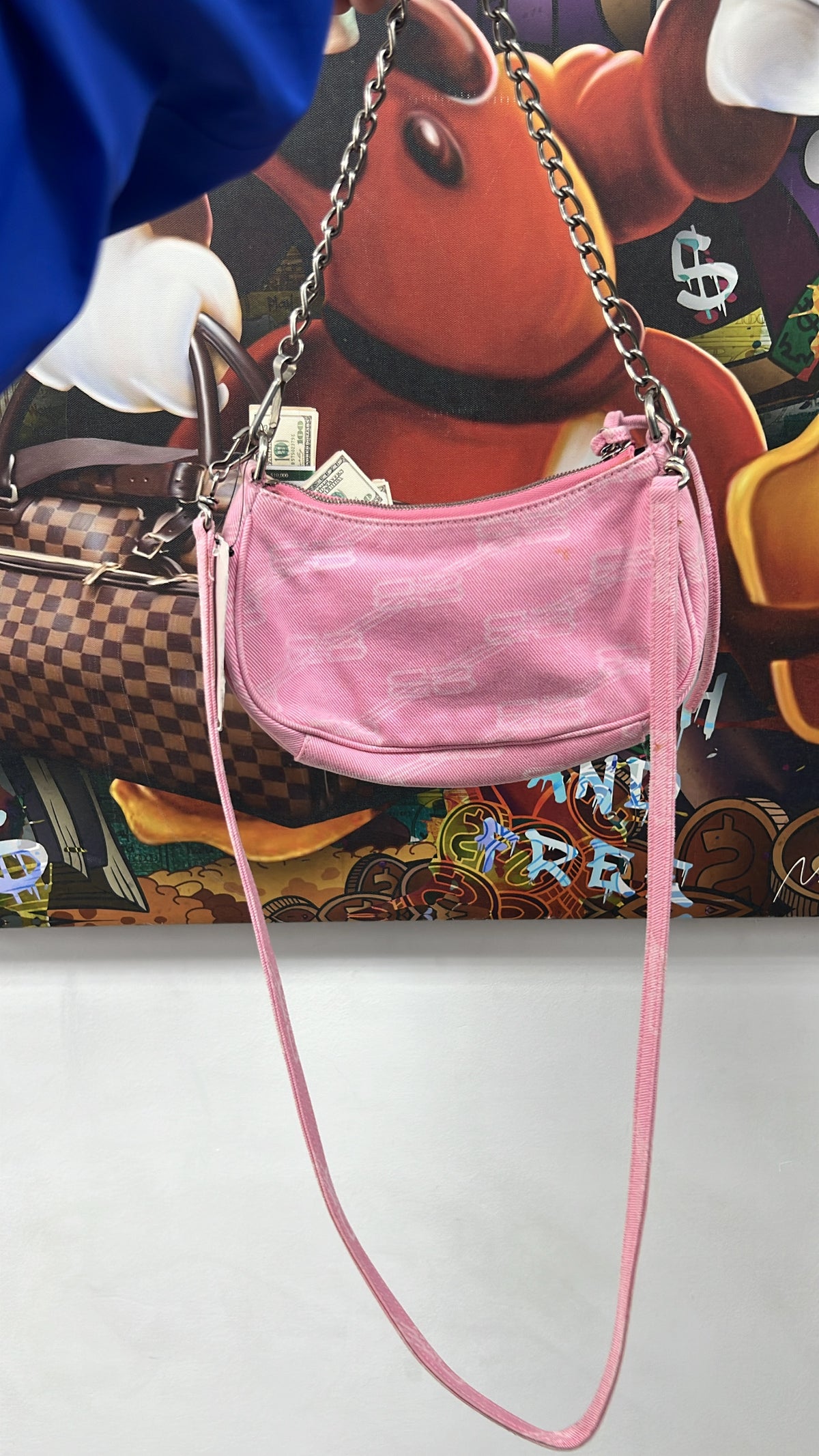 Balenciaga Denim Monogram Le Cagole Bag