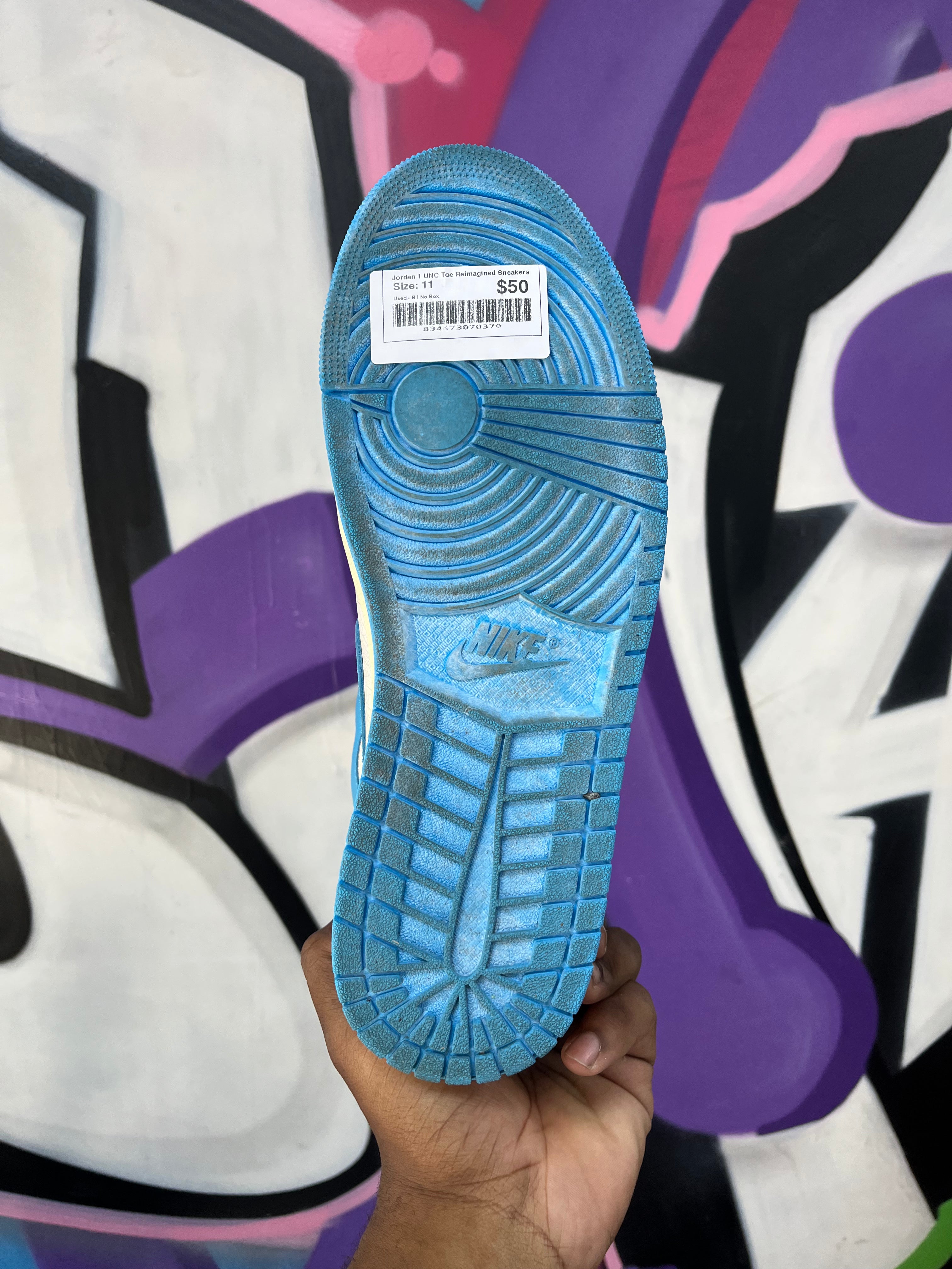 Jordan 1 UNC Toe Reimagined Sneakers