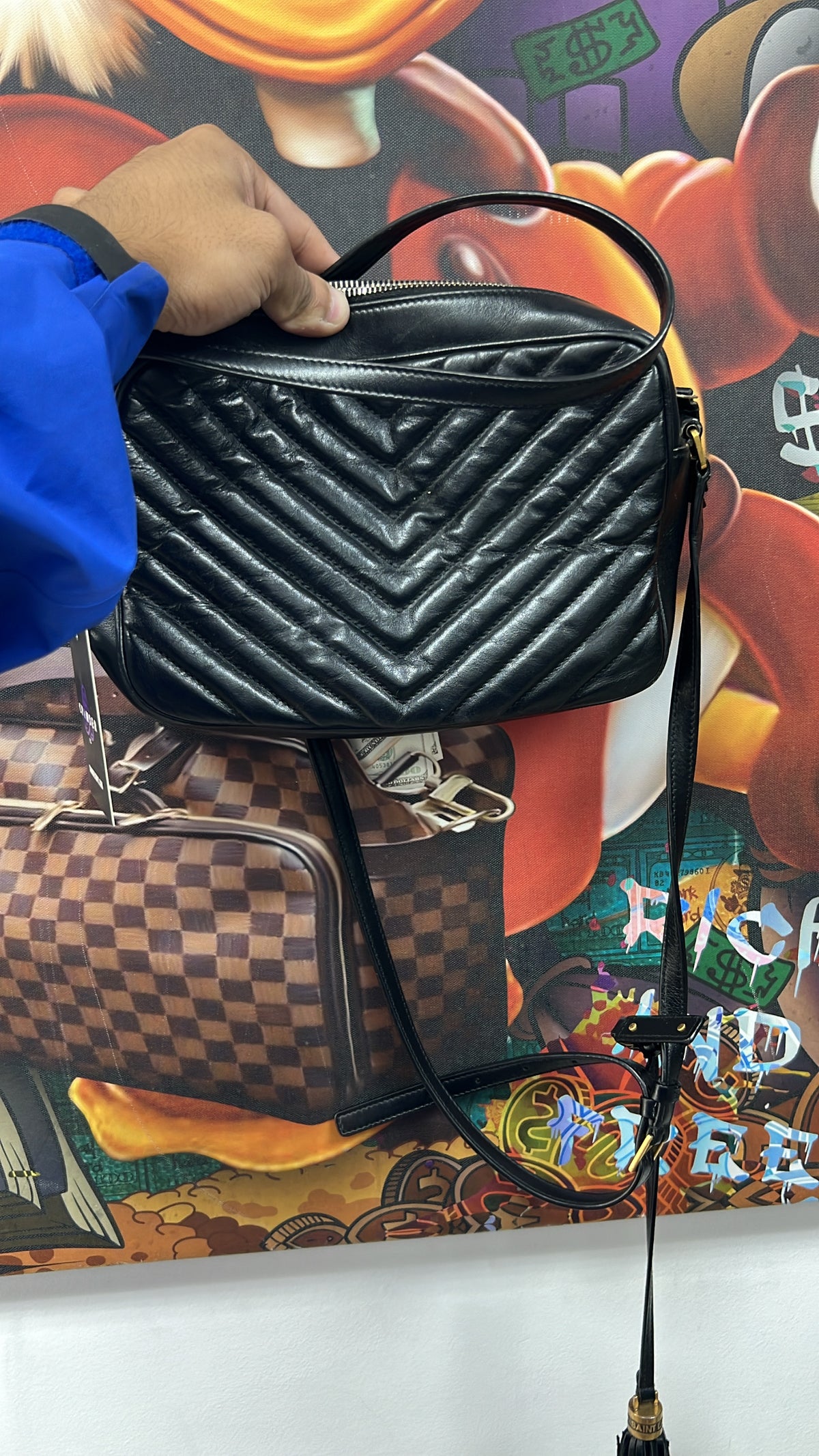 YSL Black Lou Camera Bag