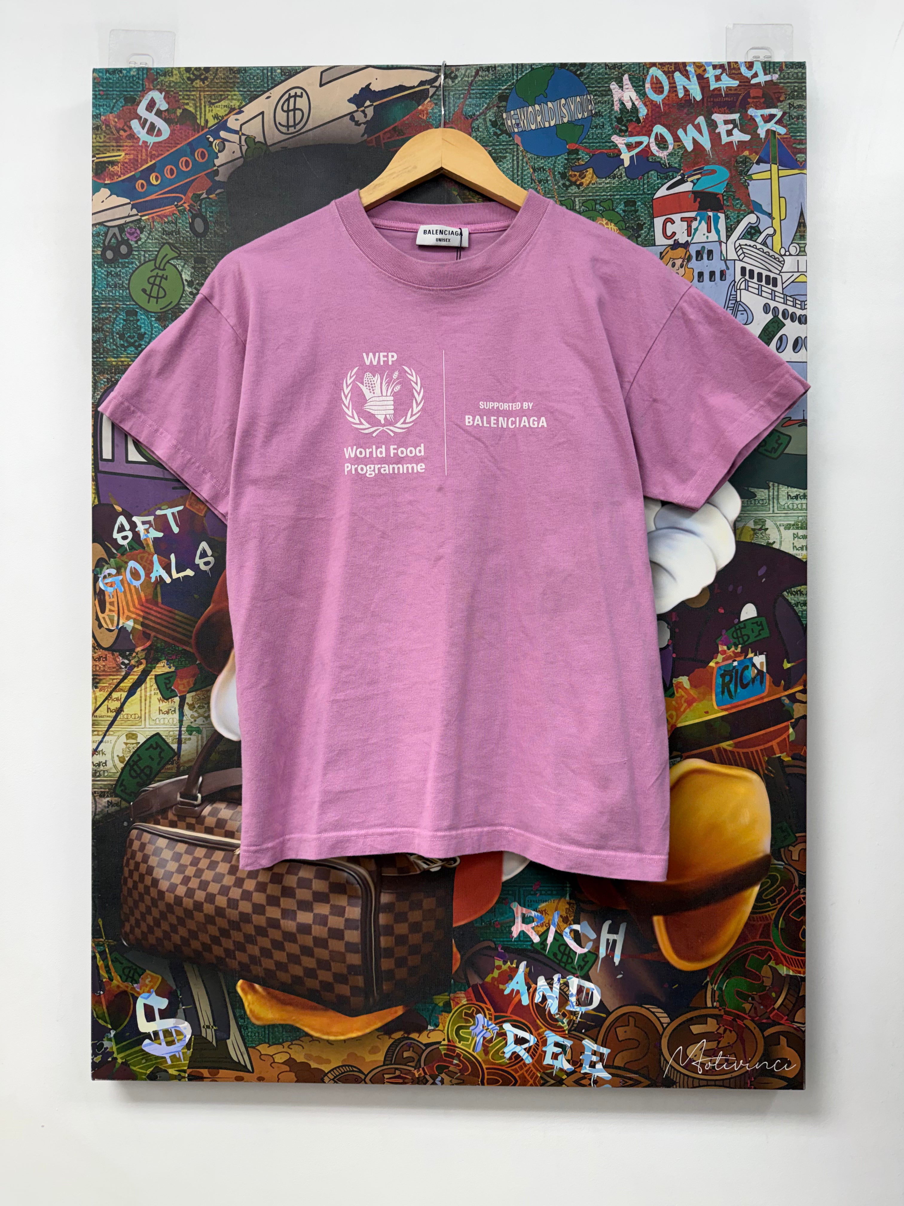 Balenciaga Pink World Food Program Tee