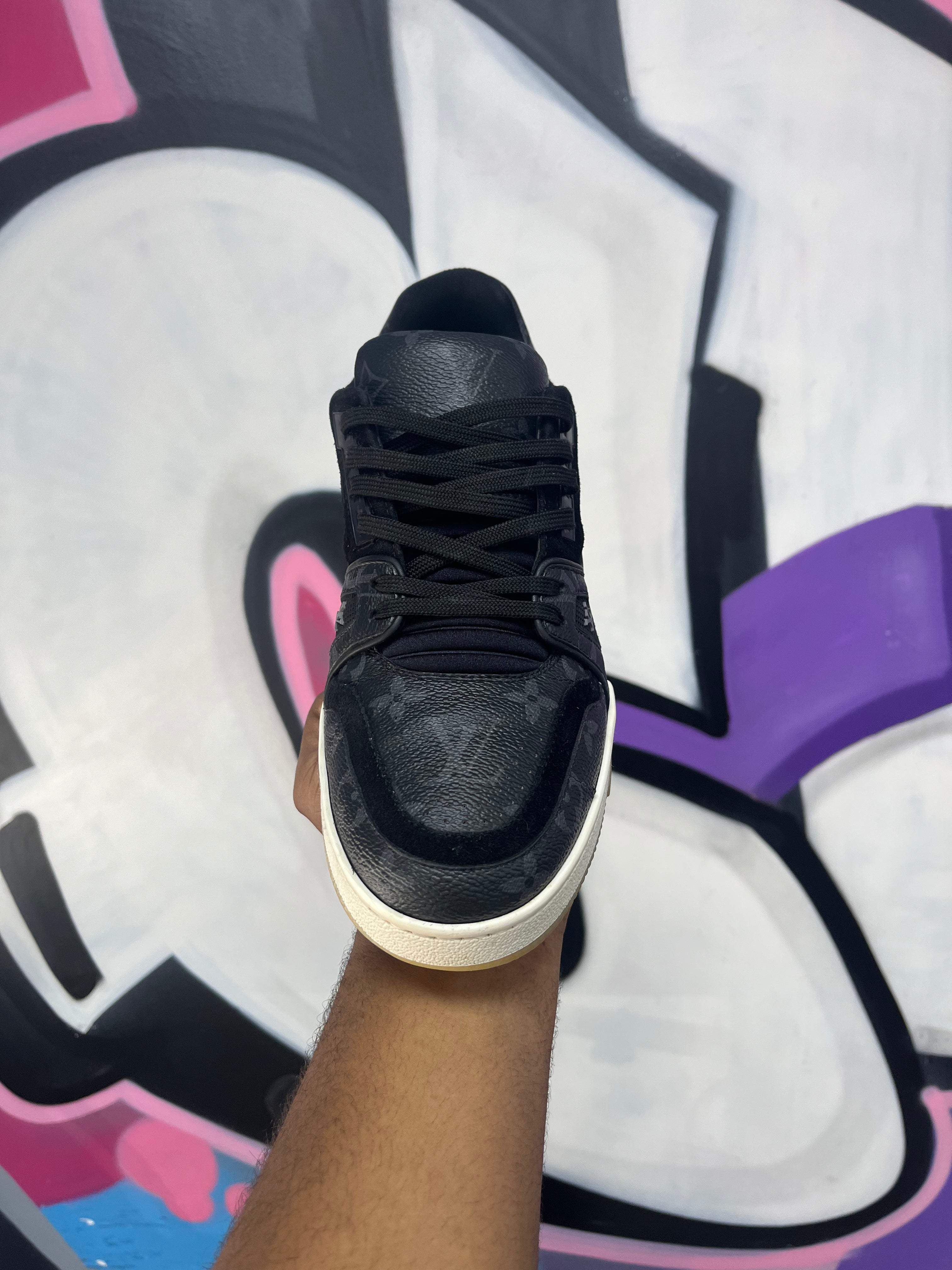 Louis Vuitton Black Translucent Monogram Trainer Sneakers