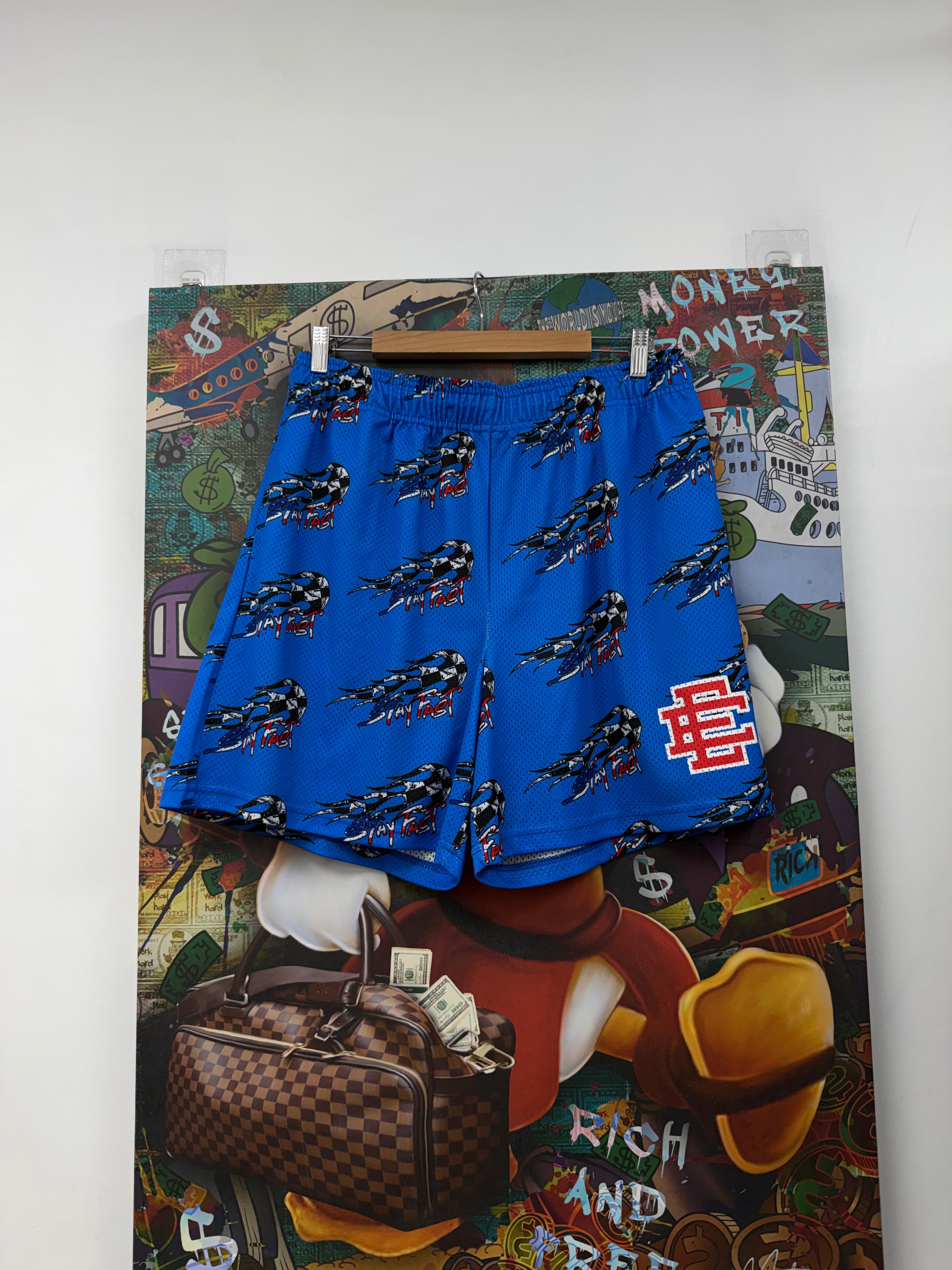 Eric Emanuel x Matty Boy Blue Stay Fast Shorts