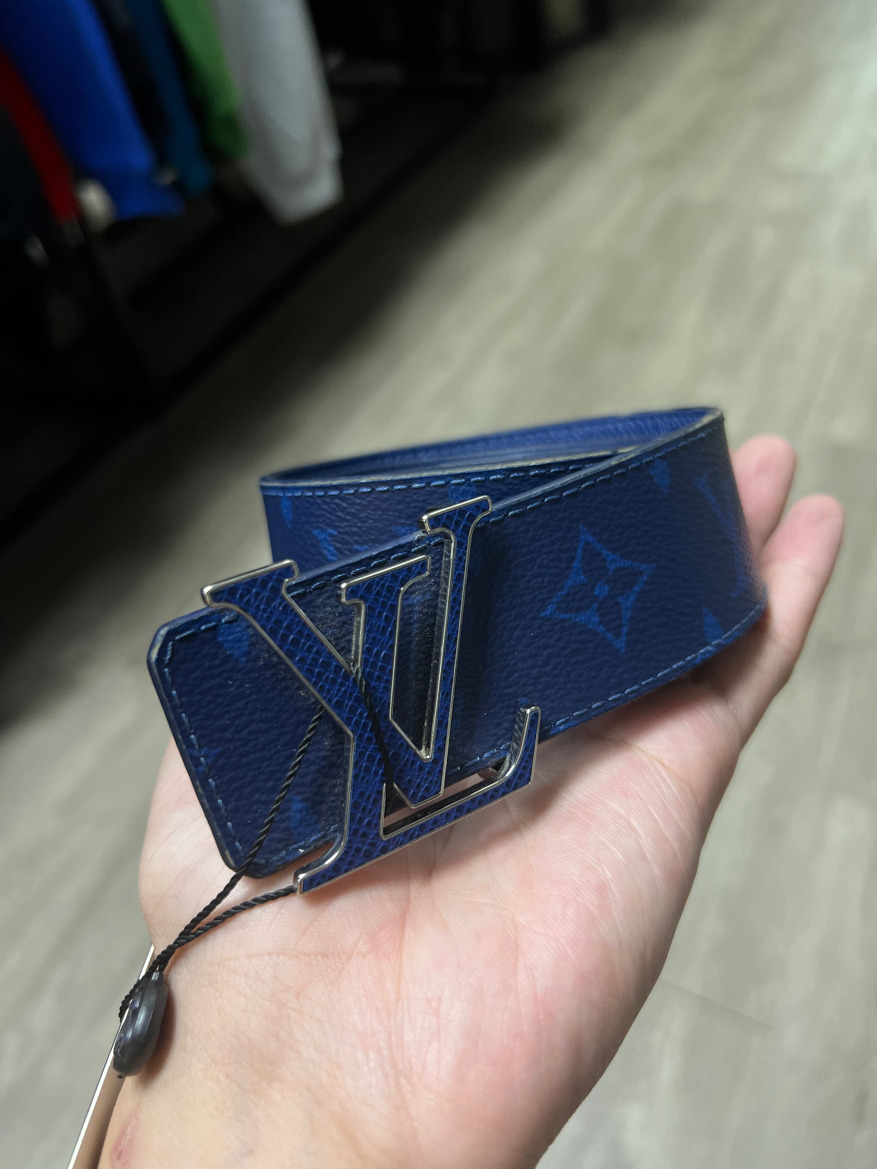 Louis Vuitton Blue Monogram Belt