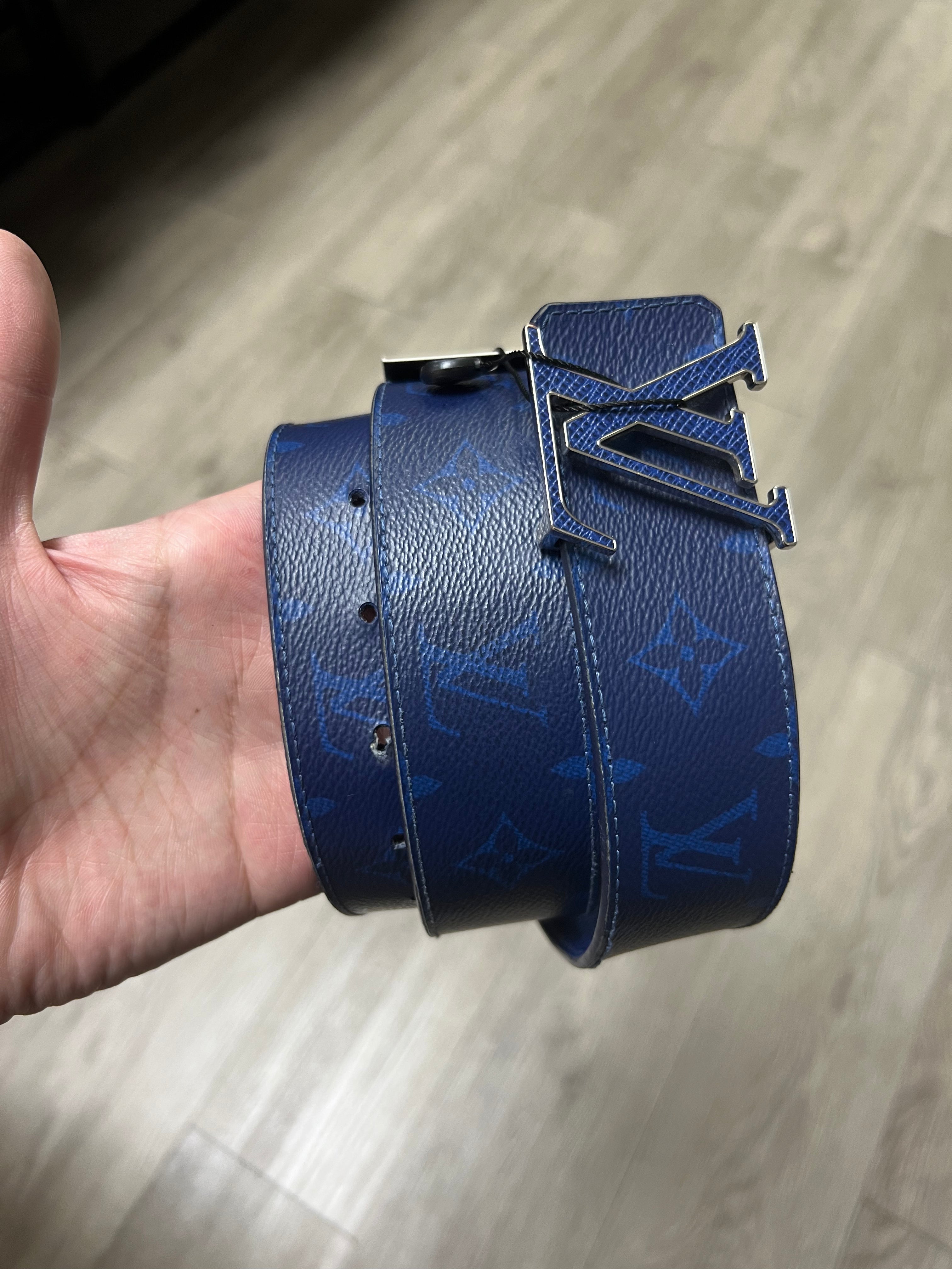 Louis Vuitton Blue Monogram Belt