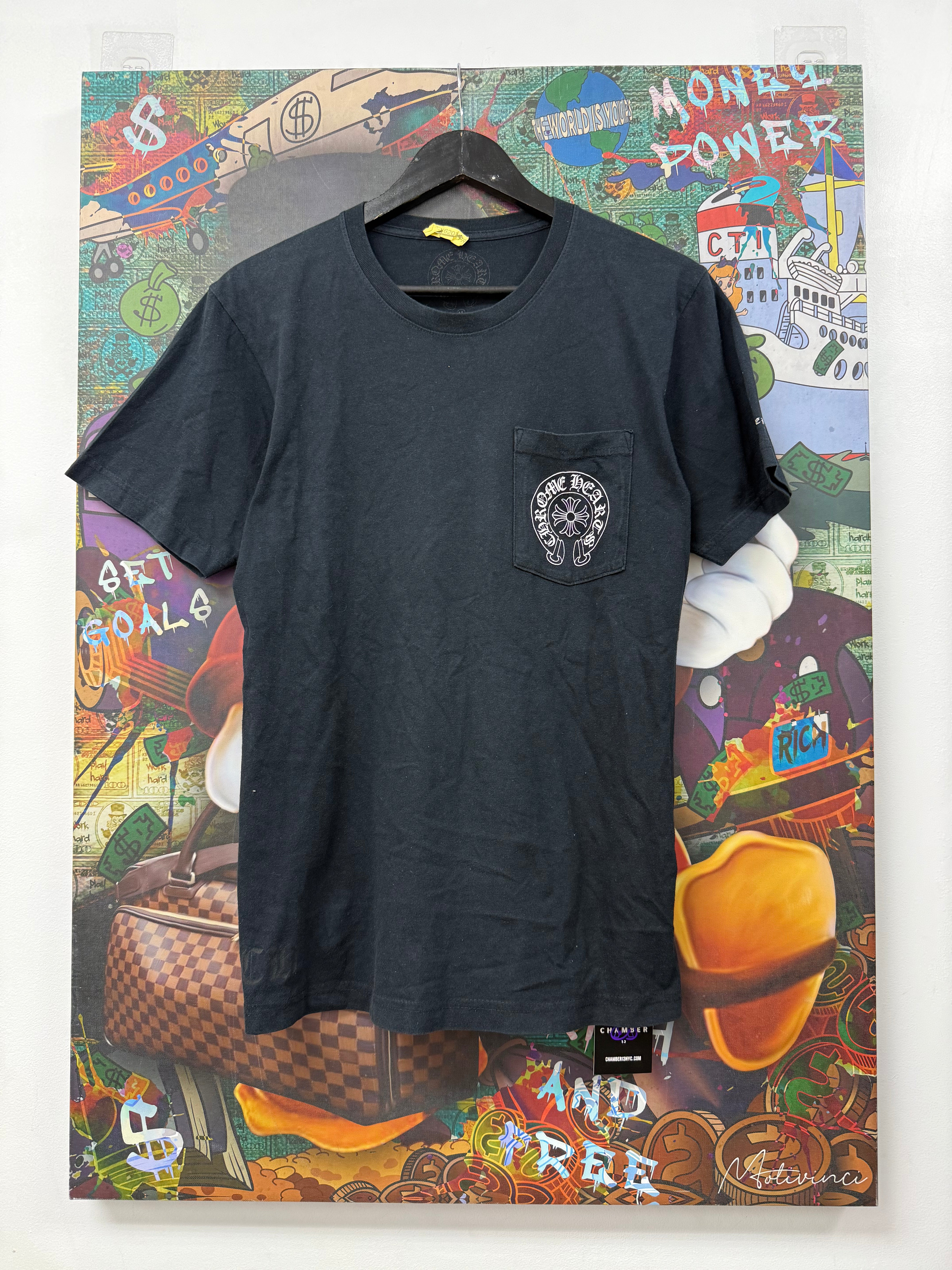 Chrome Hearts Black Horseshoe Plain Tee