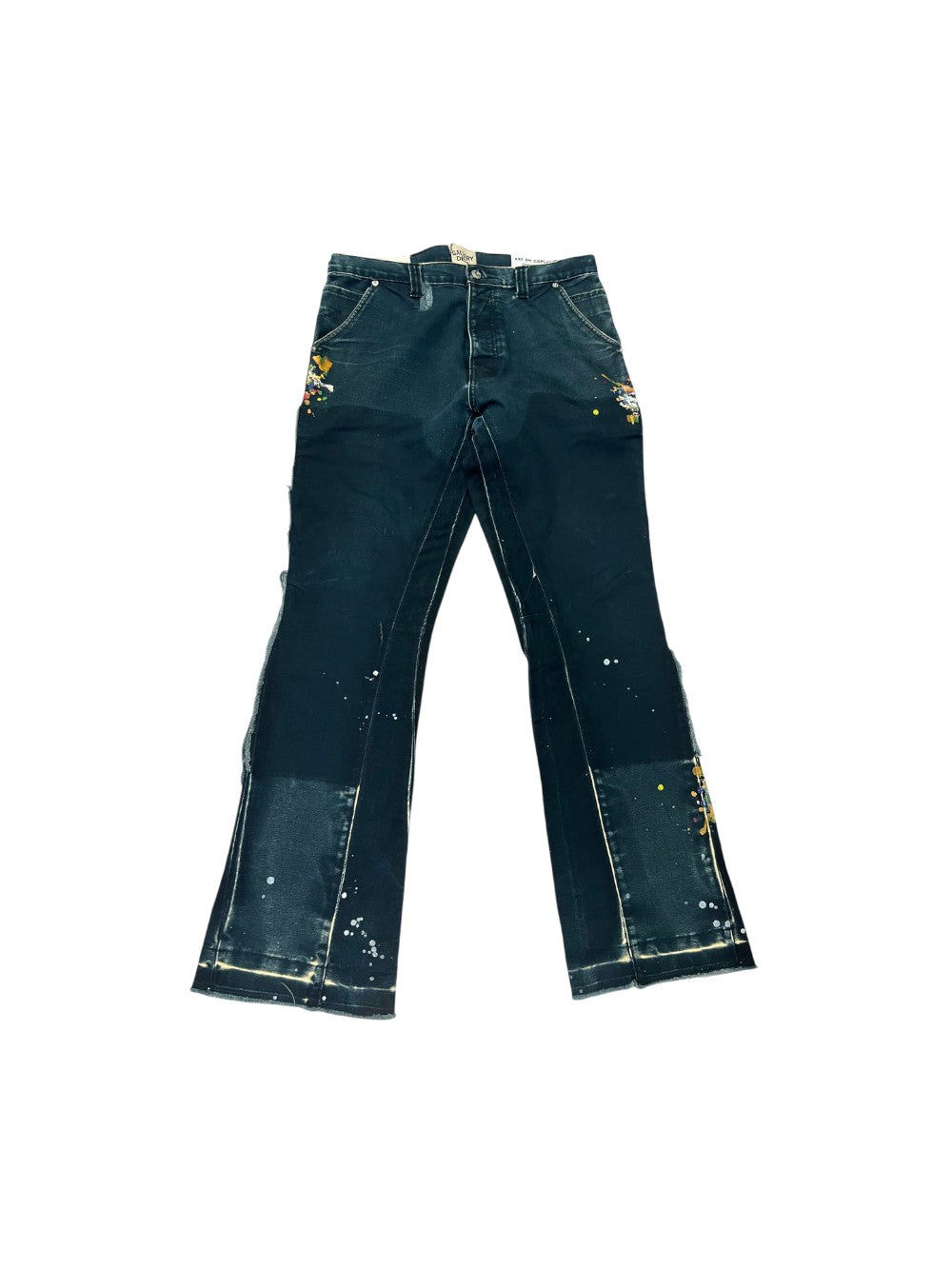 Gallery Dept. Splatter Flared (Repaired) Navy Jeans