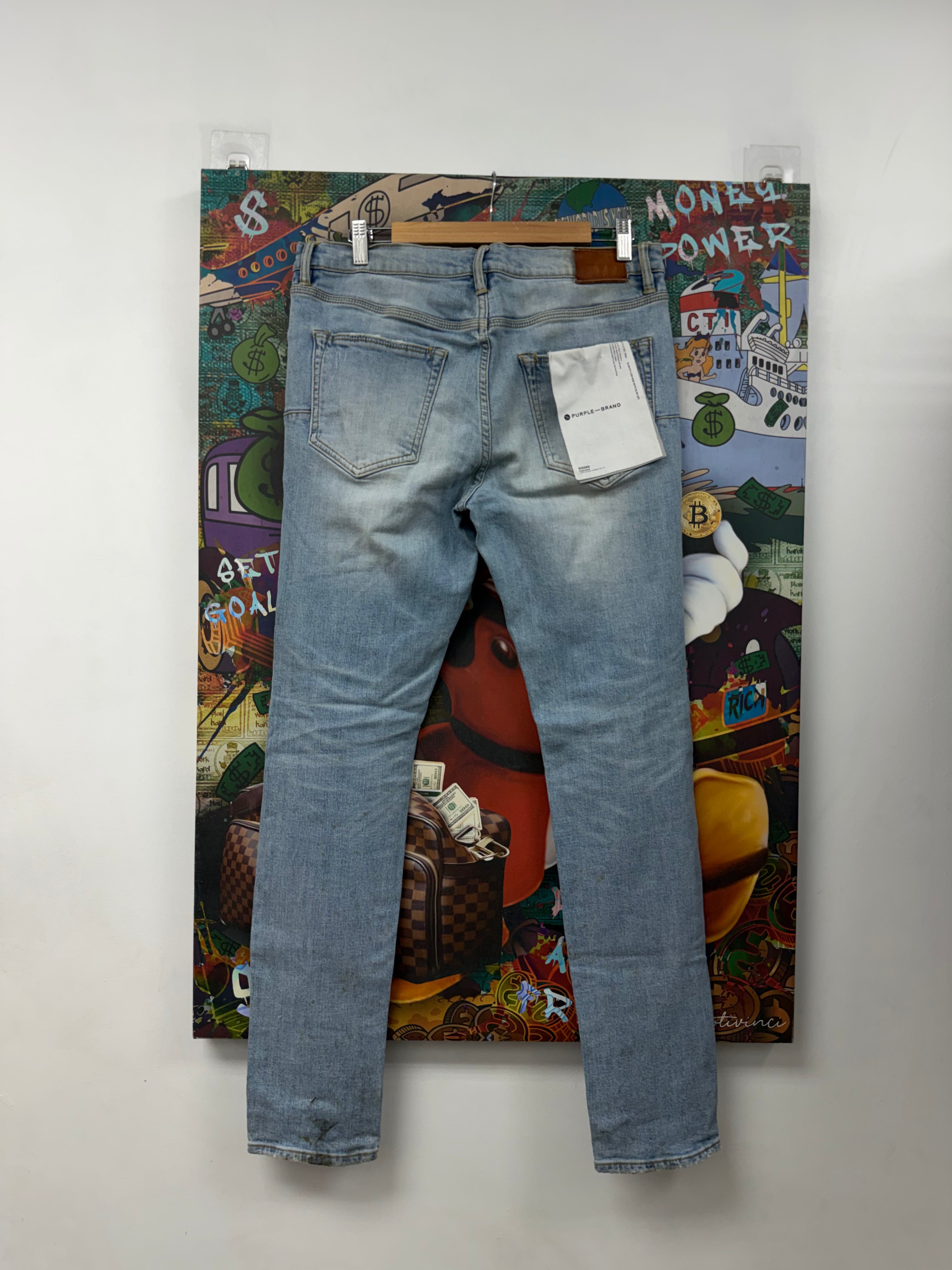 Purple Brand Light Wash P001 Jeans
