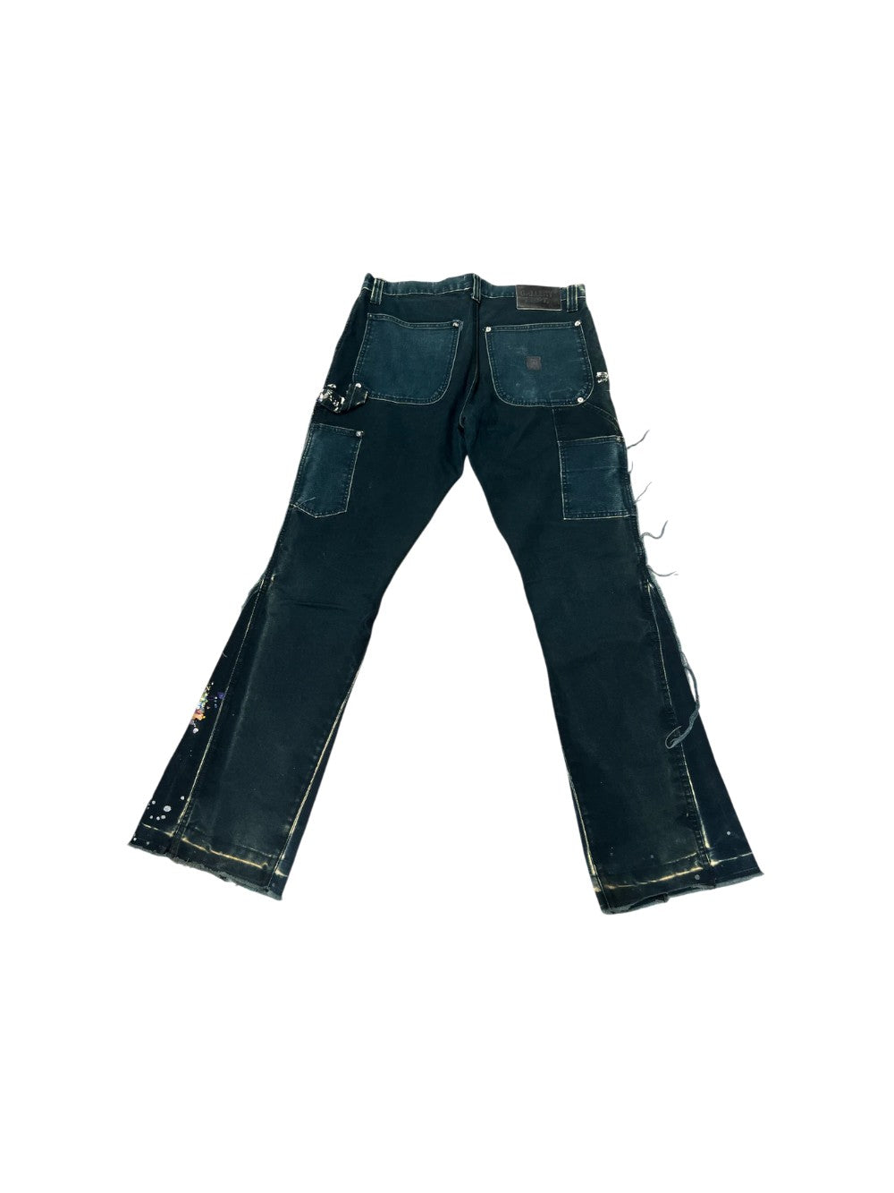 Gallery Dept. Splatter Flared (Repaired) Navy Jeans