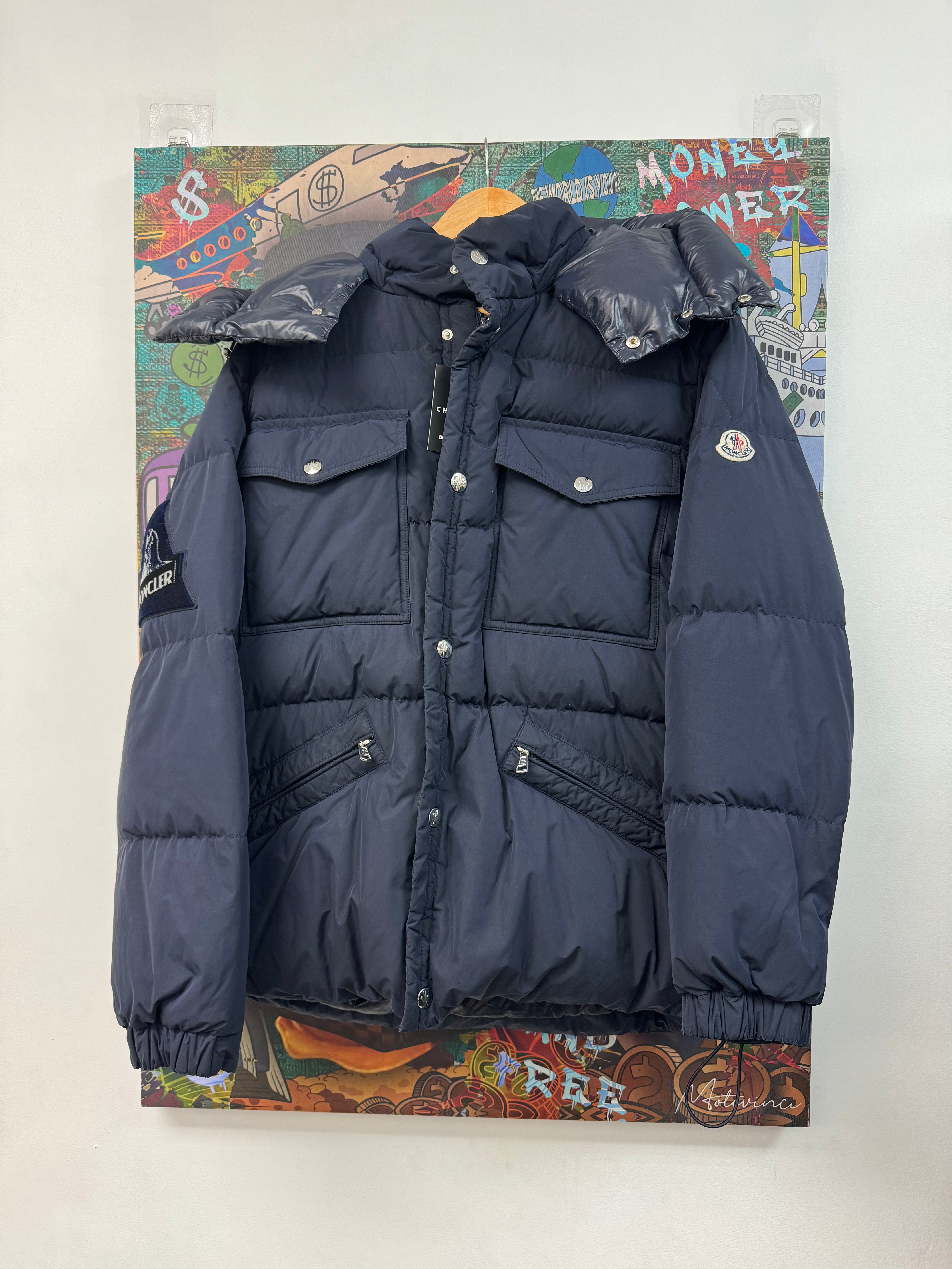 Moncler Navy Patch Puffer Jacket