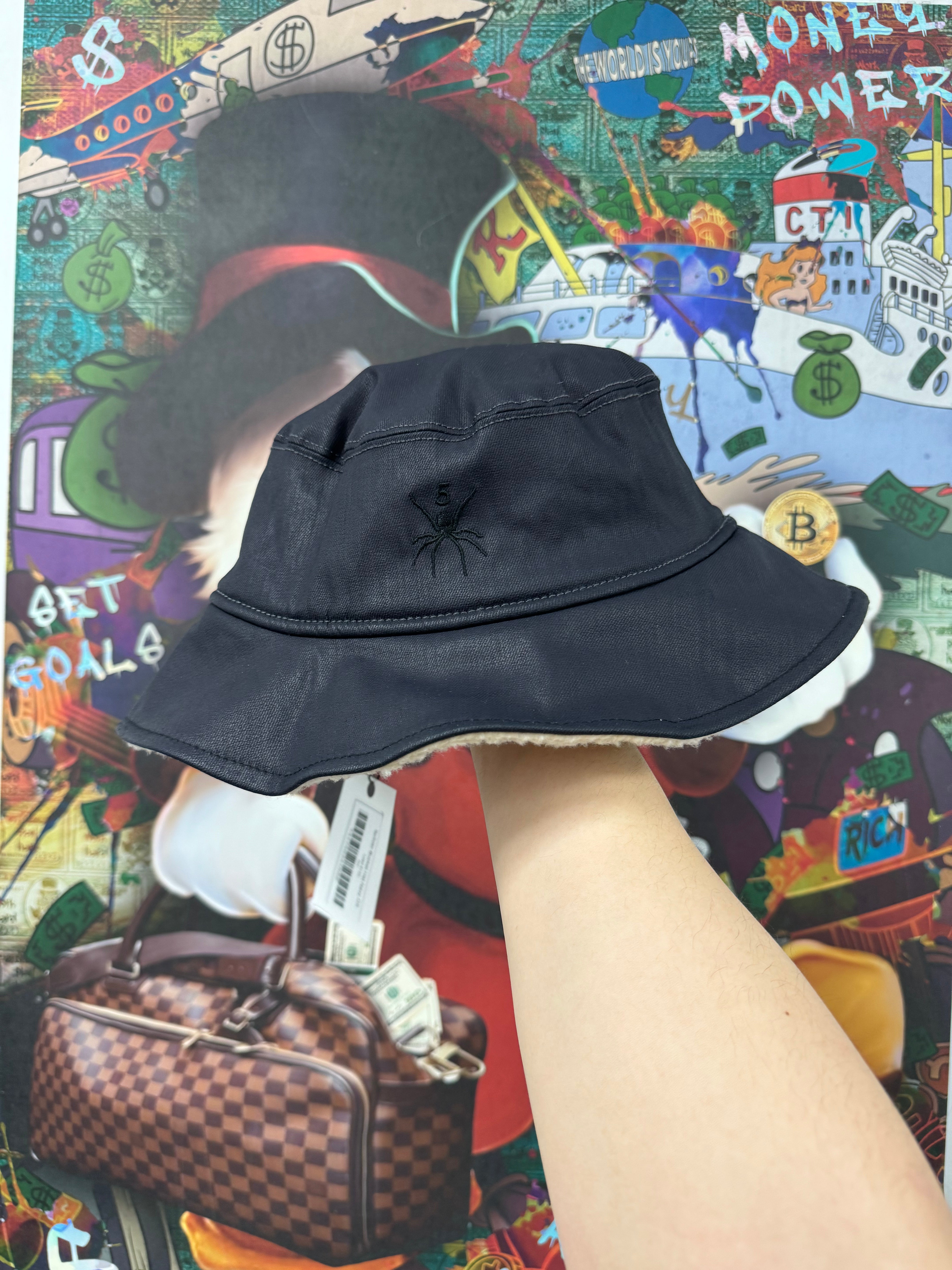 Sp5der Bucket Hat Navy Used OS N/A