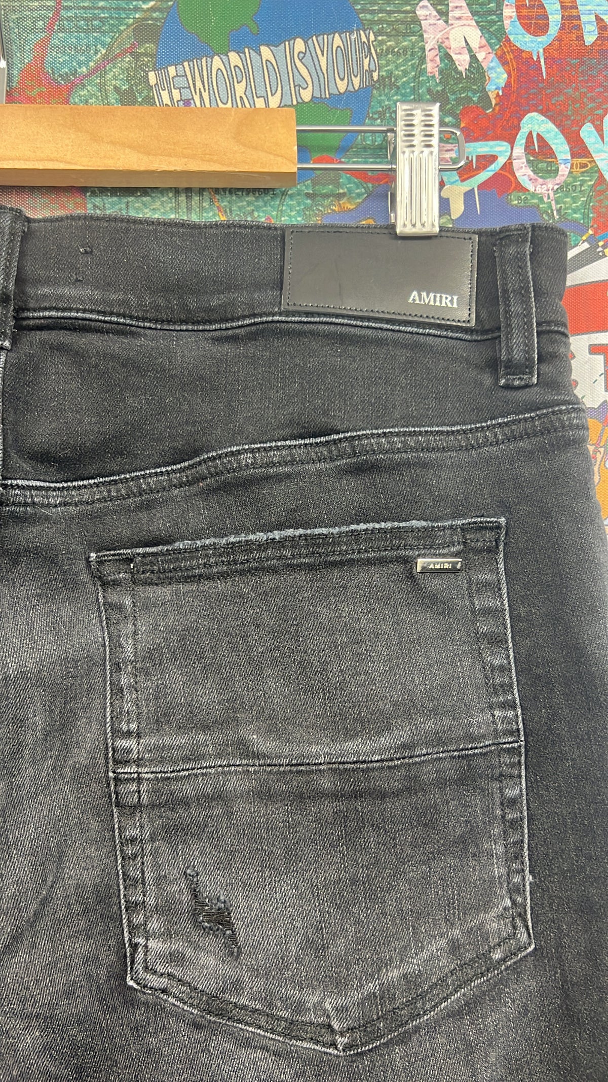Amiri Mx1 Black Cream Jeans