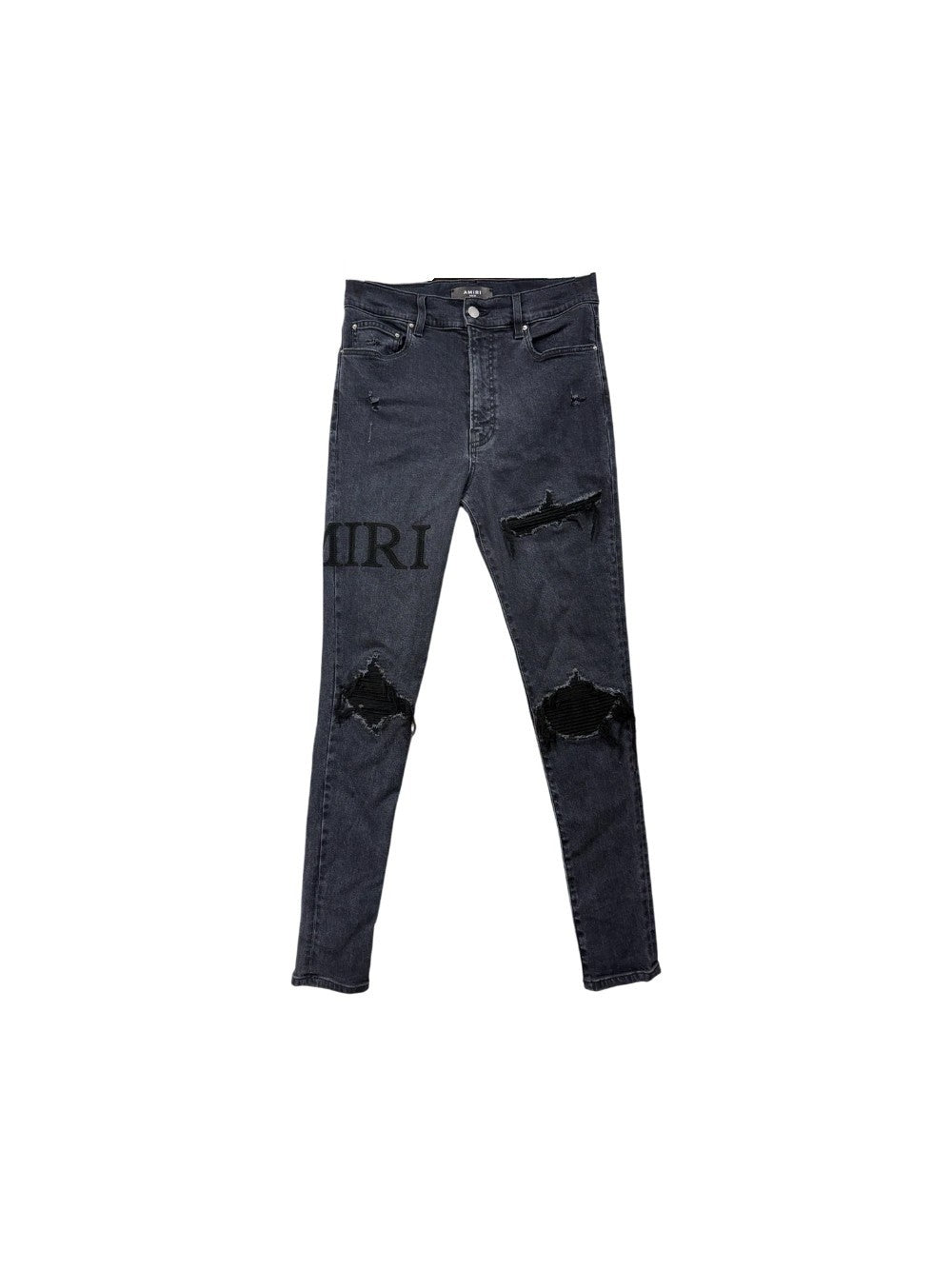 Amiri Patch Tonal Side Logo Black Wash & Black Jeans