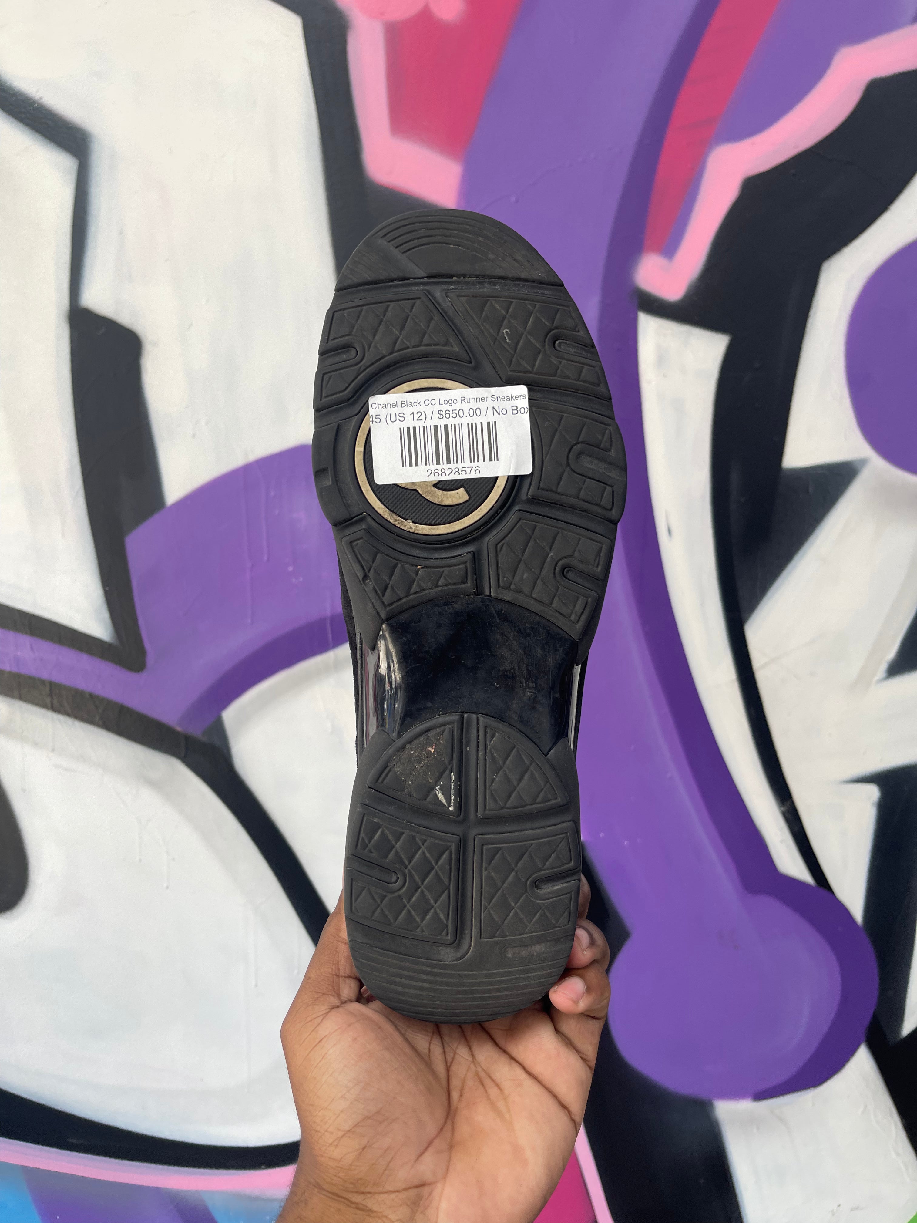 Chanel Black CC Logo Runner Sneakers
